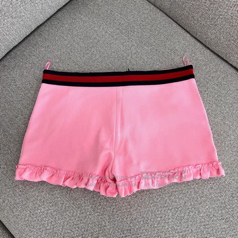 Gucci Gucci SizeM Pink striped lace shorts Size 42" / US 20 - 2 Thumbnail