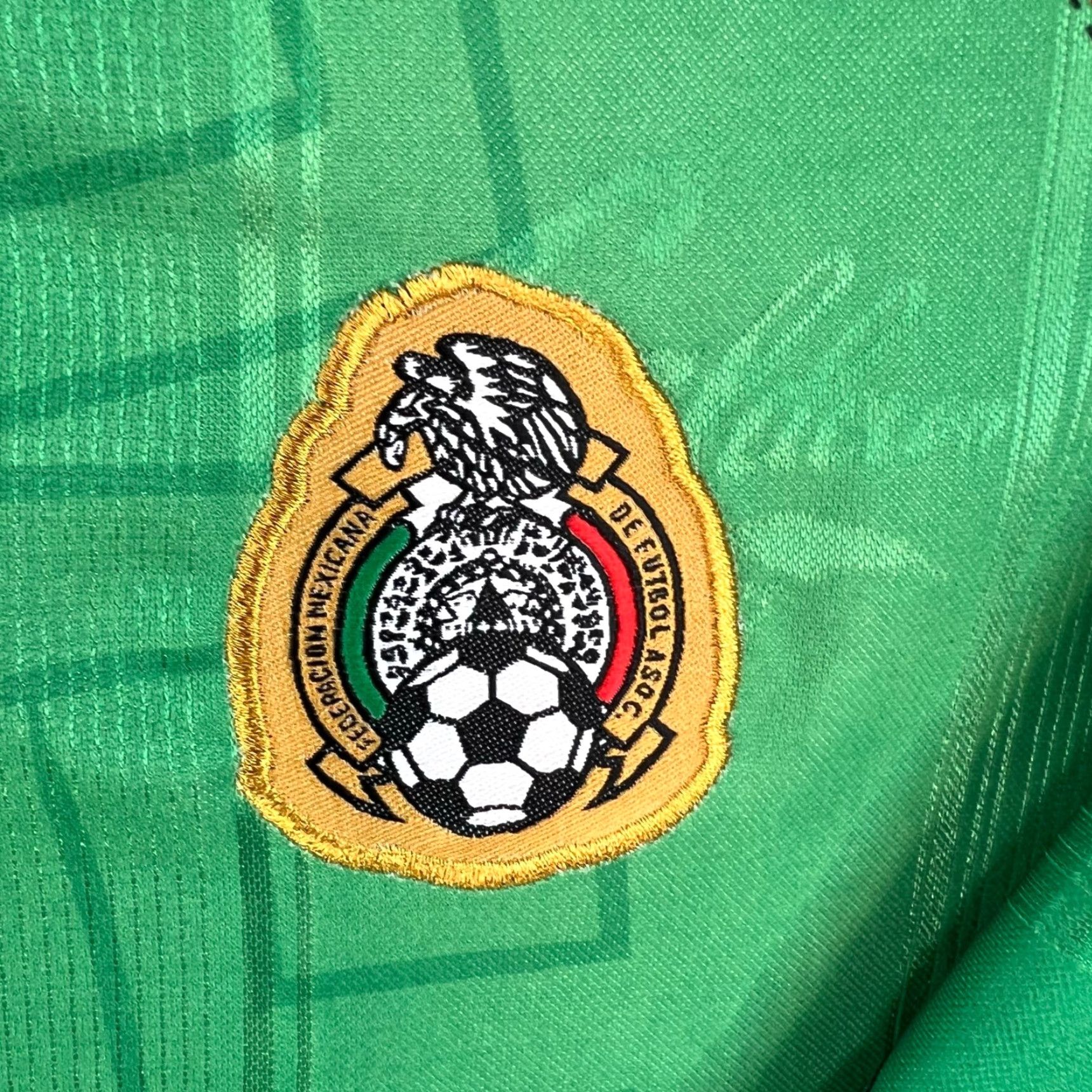 Vintage Mexico Soccer Jersey L Large Green AOP Graphic - Mens Shirt Size US L / EU 52-54 / 3 - 2 Thumbnail