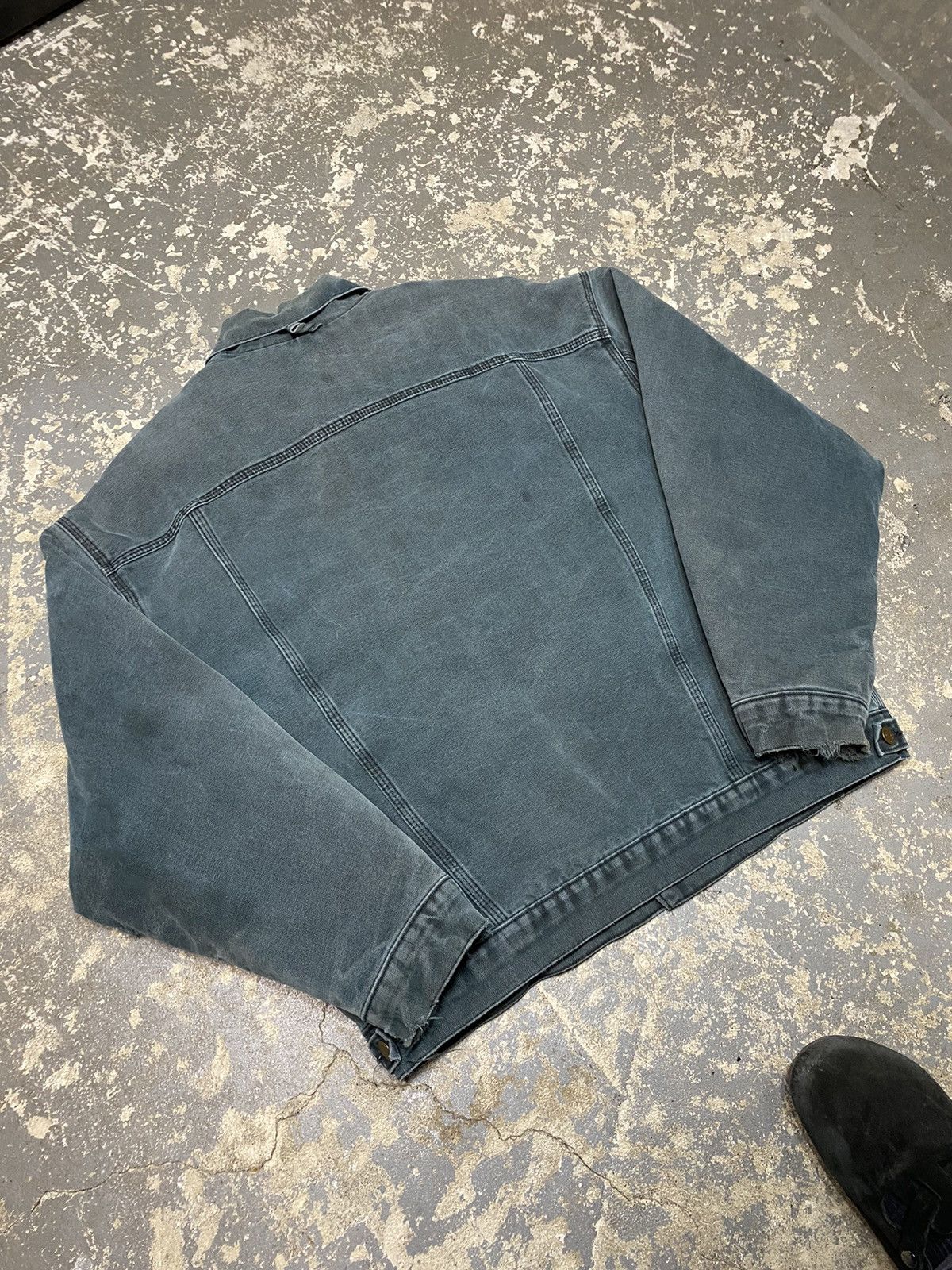 Carhartt × Vintage Vintage Carhartt Cyan Trucker Jacket JB143 Size US L / EU 52-54 / 3 - 11 Thumbnail