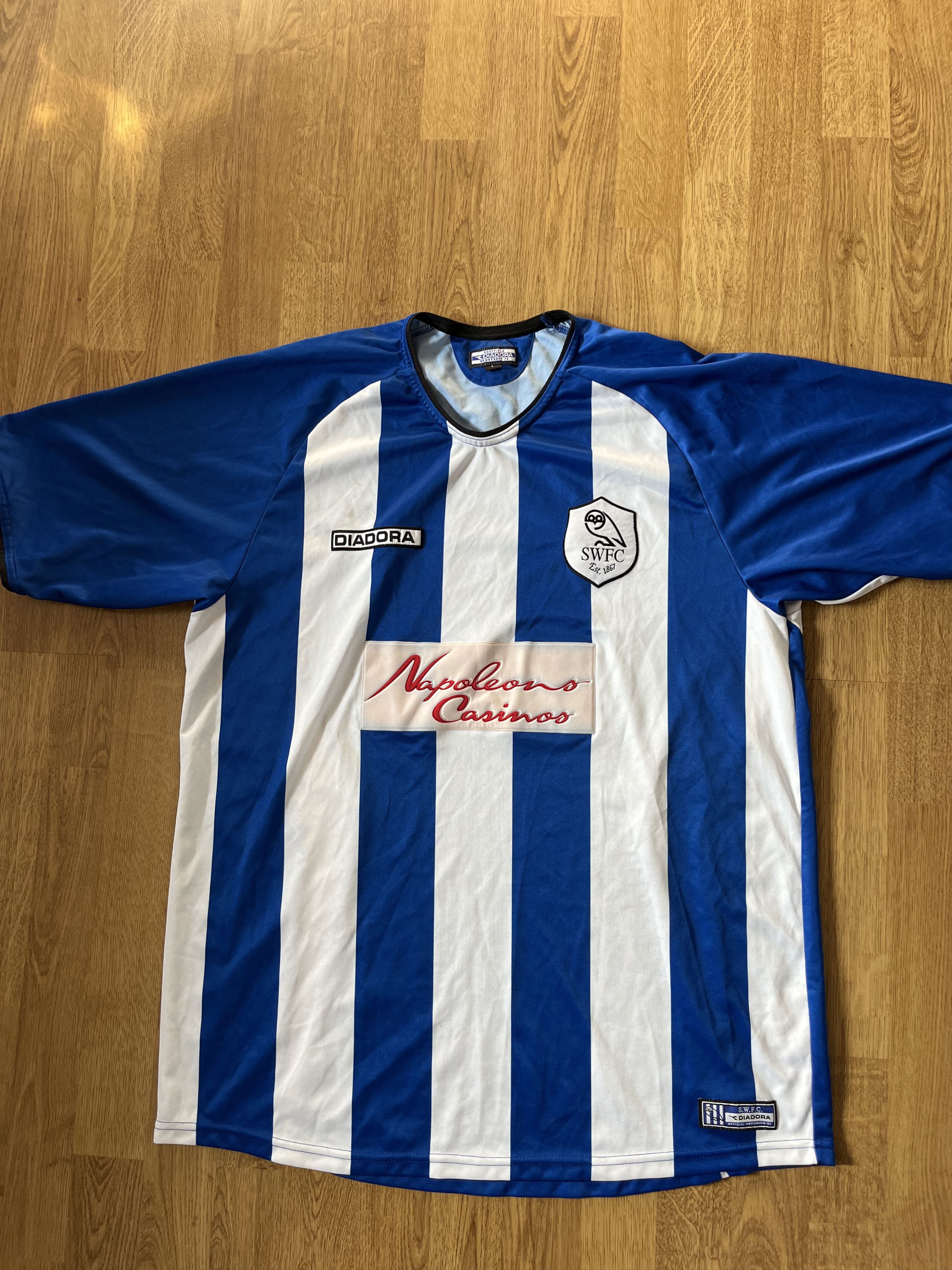 Diadora × Vintage Sheffield Wednesday vintage home football kit Size US L / EU 52-54 / 3 - 1 Thumbnail