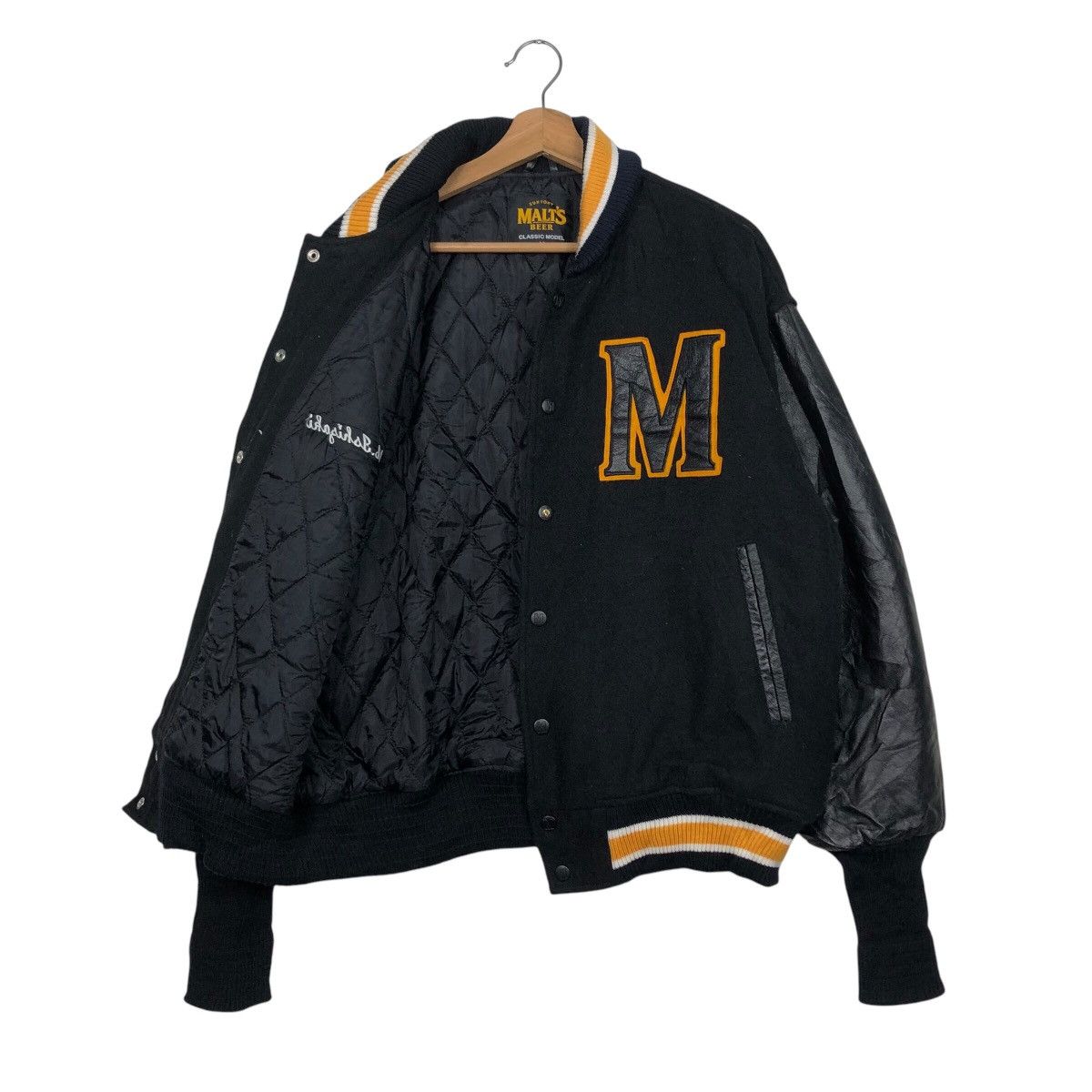 Japanese Brand 📌Vintage Jumper Bomber Leather Jacket Suntory Malt's Beer Size US M / EU 48-50 / 2 - 12 Thumbnail
