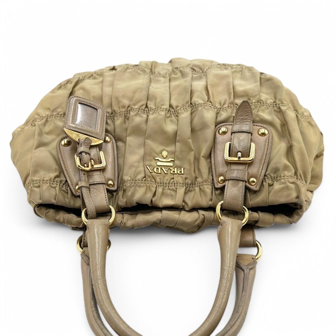 Prada Prada - Shoulder Bag Quilted Brown Leather Handbag Shoulder Size ONE SIZE - 5 Thumbnail