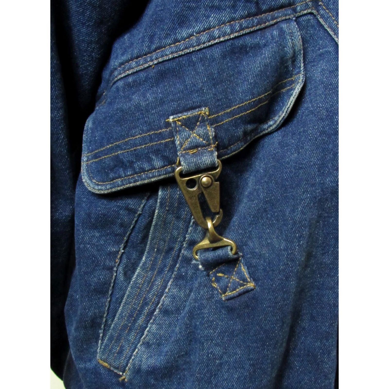 Denime VINTAGE Todays News Denim Jean Jacket Lined Quilted Men L Blue 80s Grunge Bomber Jacket Mens Vest? Size US 33 - 7 Thumbnail