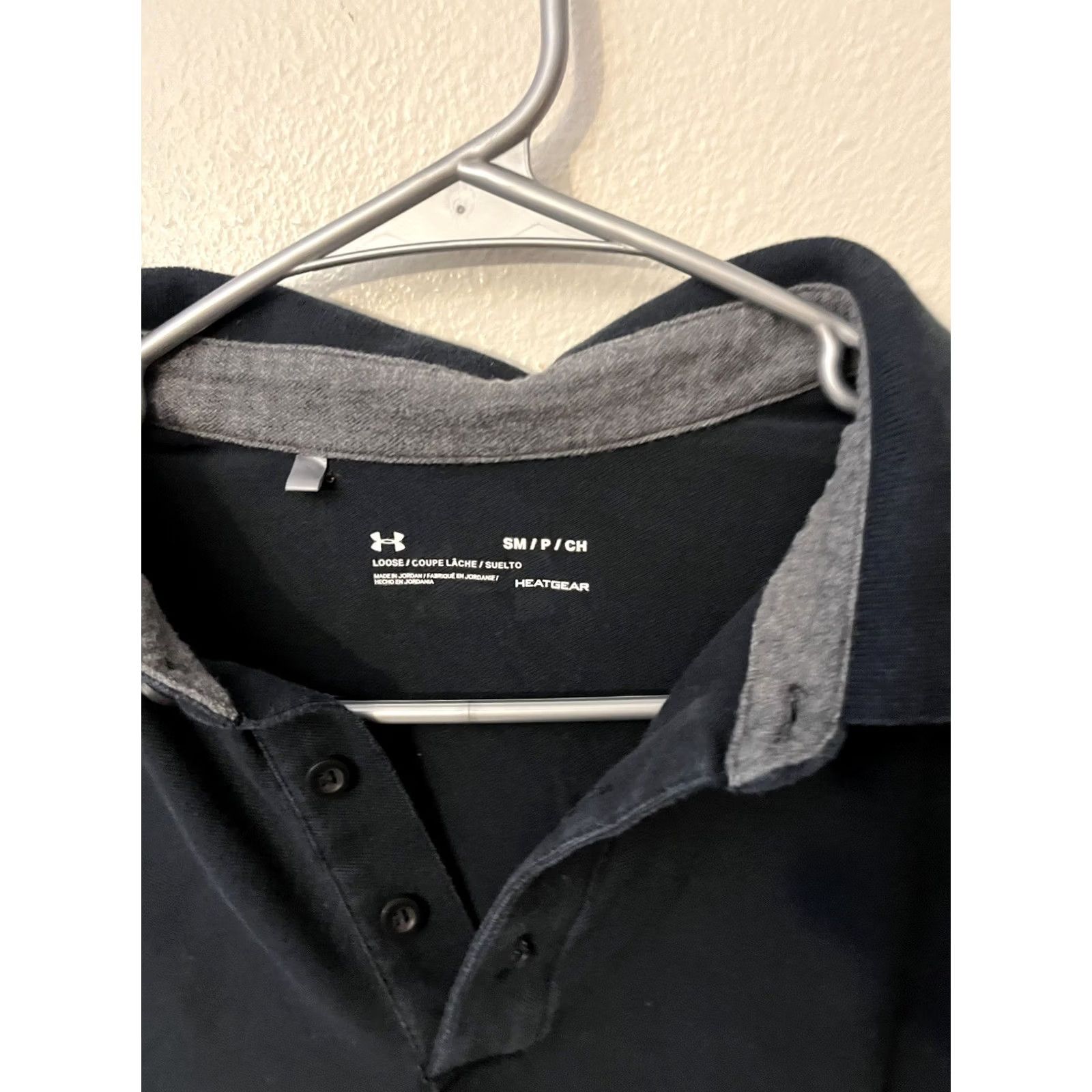 Under Armour Under armour Mens S Black BUTTON POLO SIZE Solid Size US S / EU 44-46 / 1 - 3 Thumbnail
