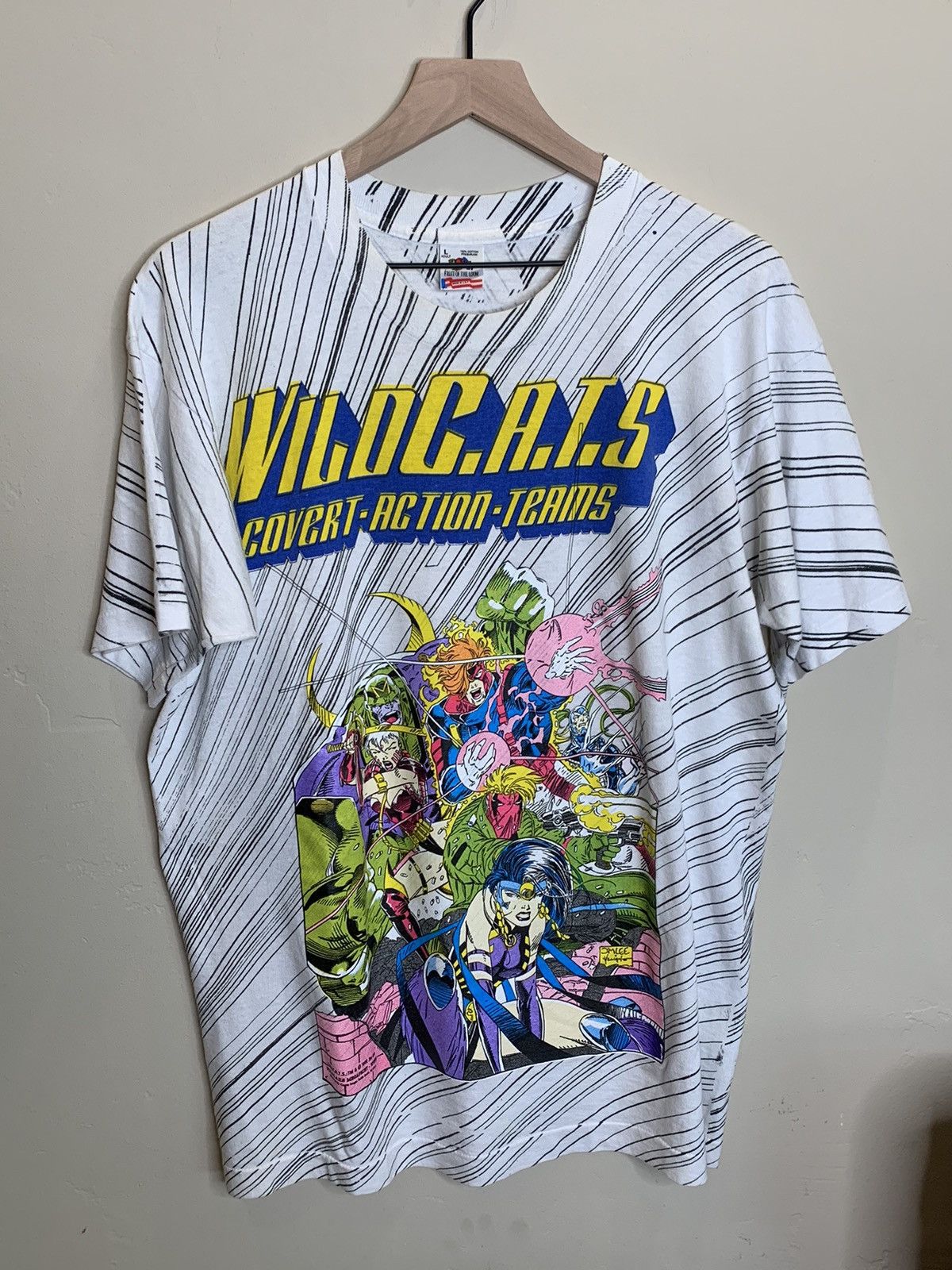 DC Comics RARE* Vintage 1992 WildCats Comic Images Single Stitch Shirt Size US L / EU 52-54 / 3 - 1 Thumbnail