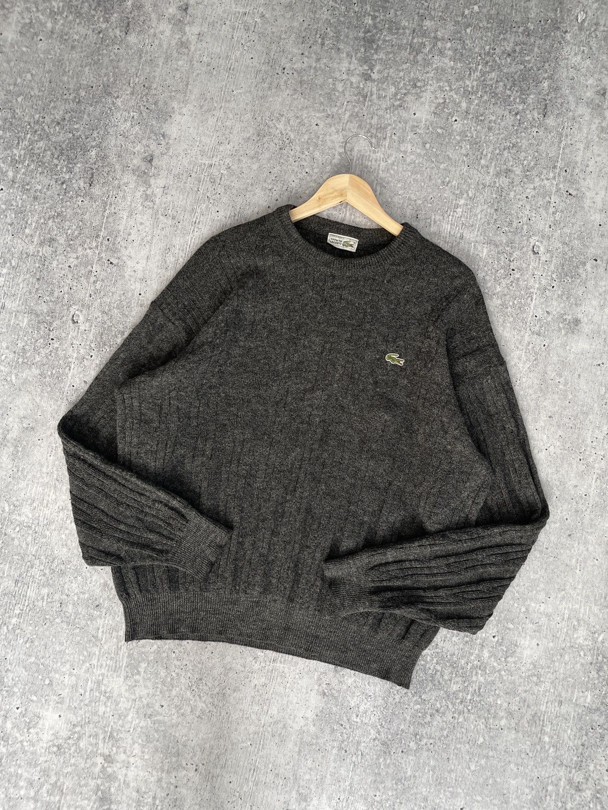 Lacoste × Vintage Lacoste Vintage 90s Grey Sweater Size XL-XXL Made In France Size US XL / EU 56 / 4 - 2 Thumbnail