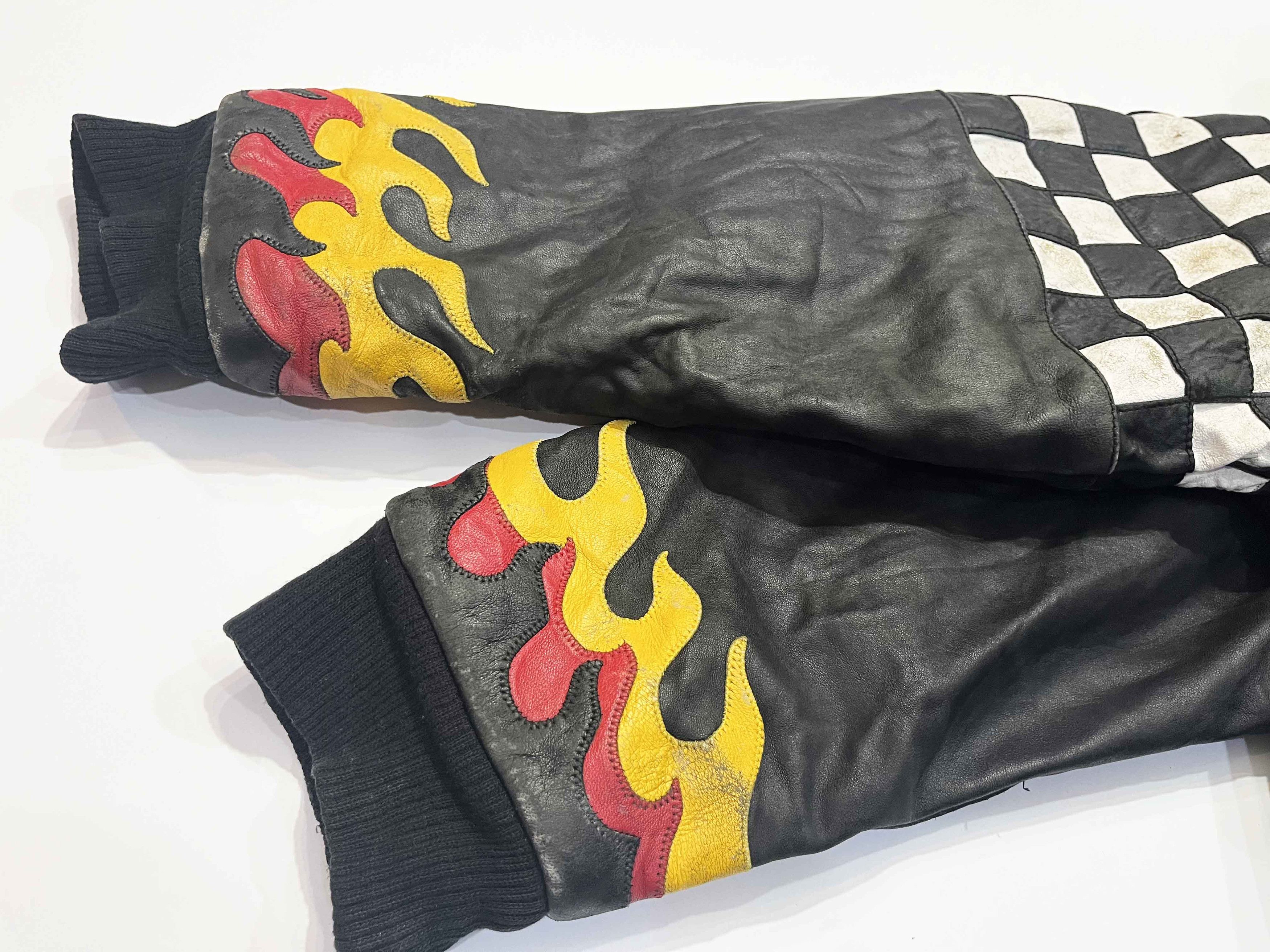 Vintage Vintage Identiy Mac Tools Racing Leather Bomber Jacket Size US L / EU 52-54 / 3 - 8 Thumbnail