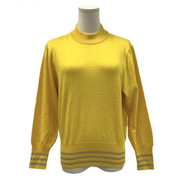 Yves Saint Laurent Yves Saint Laurent Striped Hem Knit Sweater Size M Size US M / EU 48-50 / 2 - 1 Thumbnail