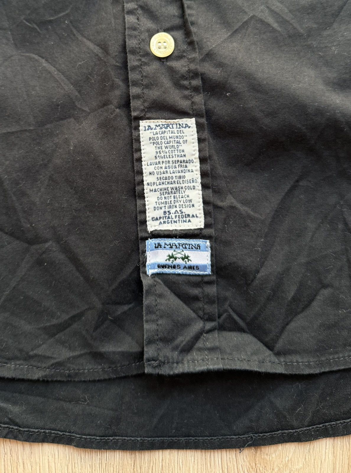La Martina Vintage La Martina Boston 3 Polo Team Black Button Up Shirt Size US M / EU 48-50 / 2 - 4 Thumbnail