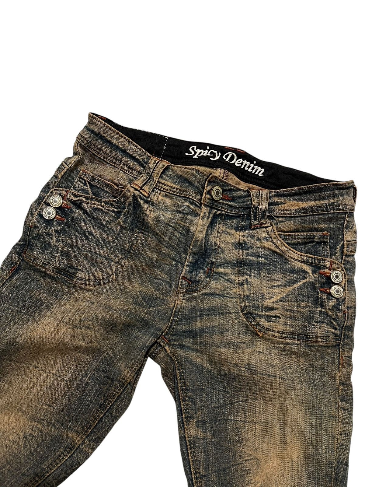 If Six Was Nine × Japanese Brand × Le Grande Bleu (L.G.B.) Spicy denim mudwash flared Denim pants Size US 29 - 4 Thumbnail