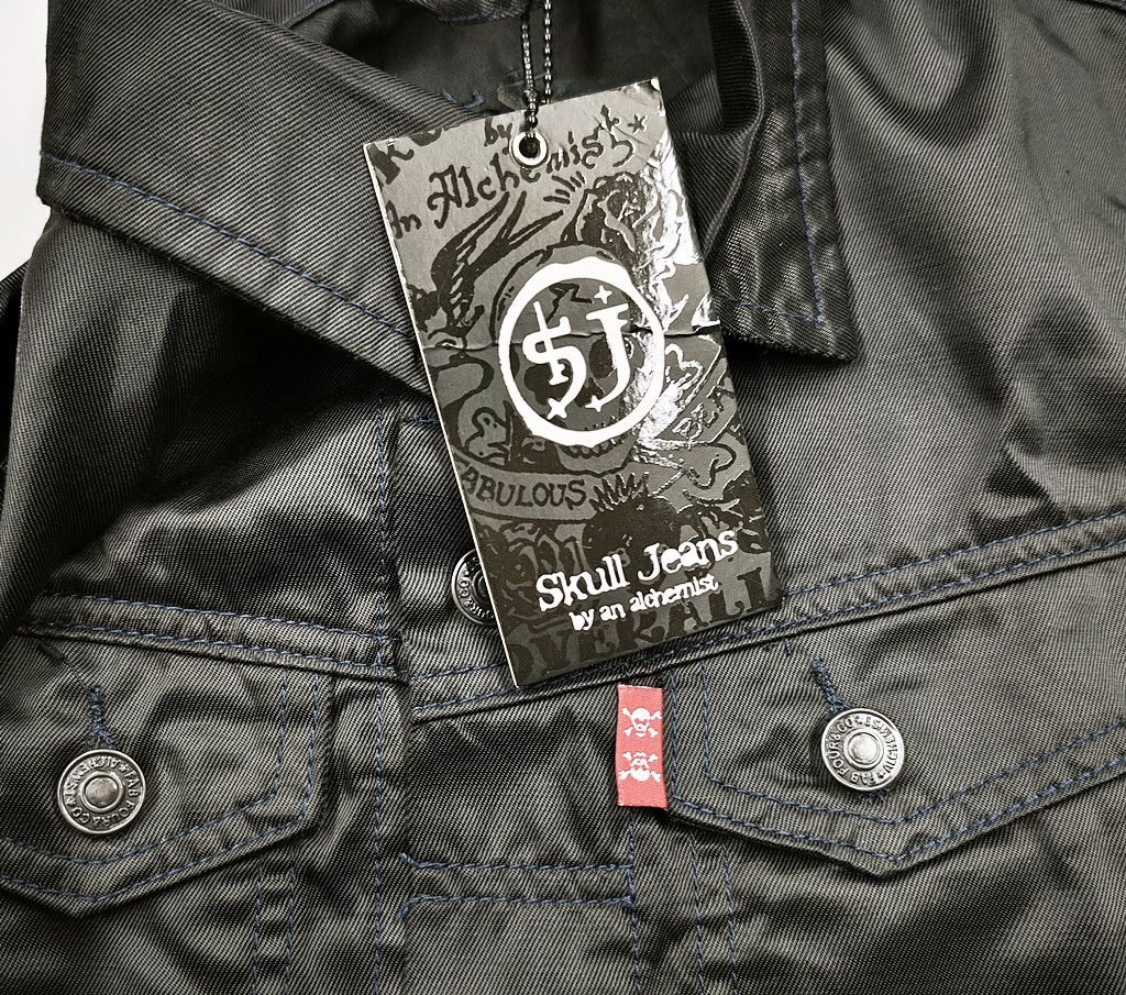 Skull Jeans by an Alchemist new with tag SKULL jeans black light jacket overalls Size US S / EU 44-46 / 1 - 3 Thumbnail
