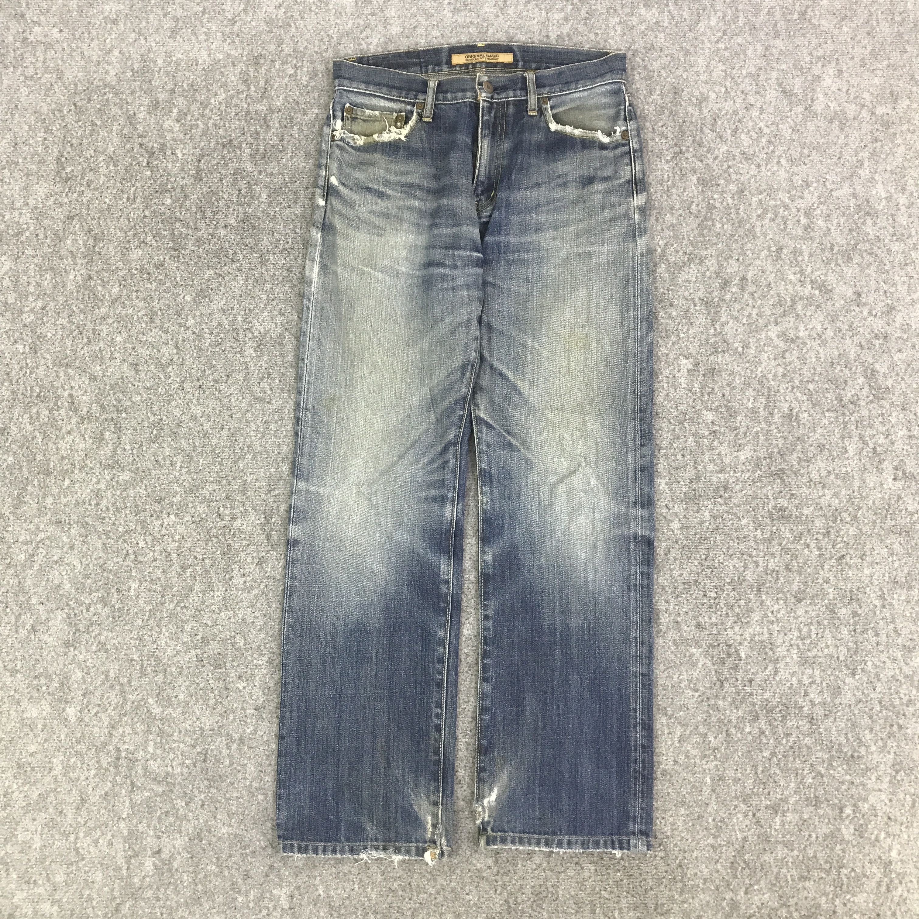 Uniqlo UNIQLO JAPAN DISTRESSED DENIM PANTS K74B18 Size US 30 / EU 46 - 1 Thumbnail