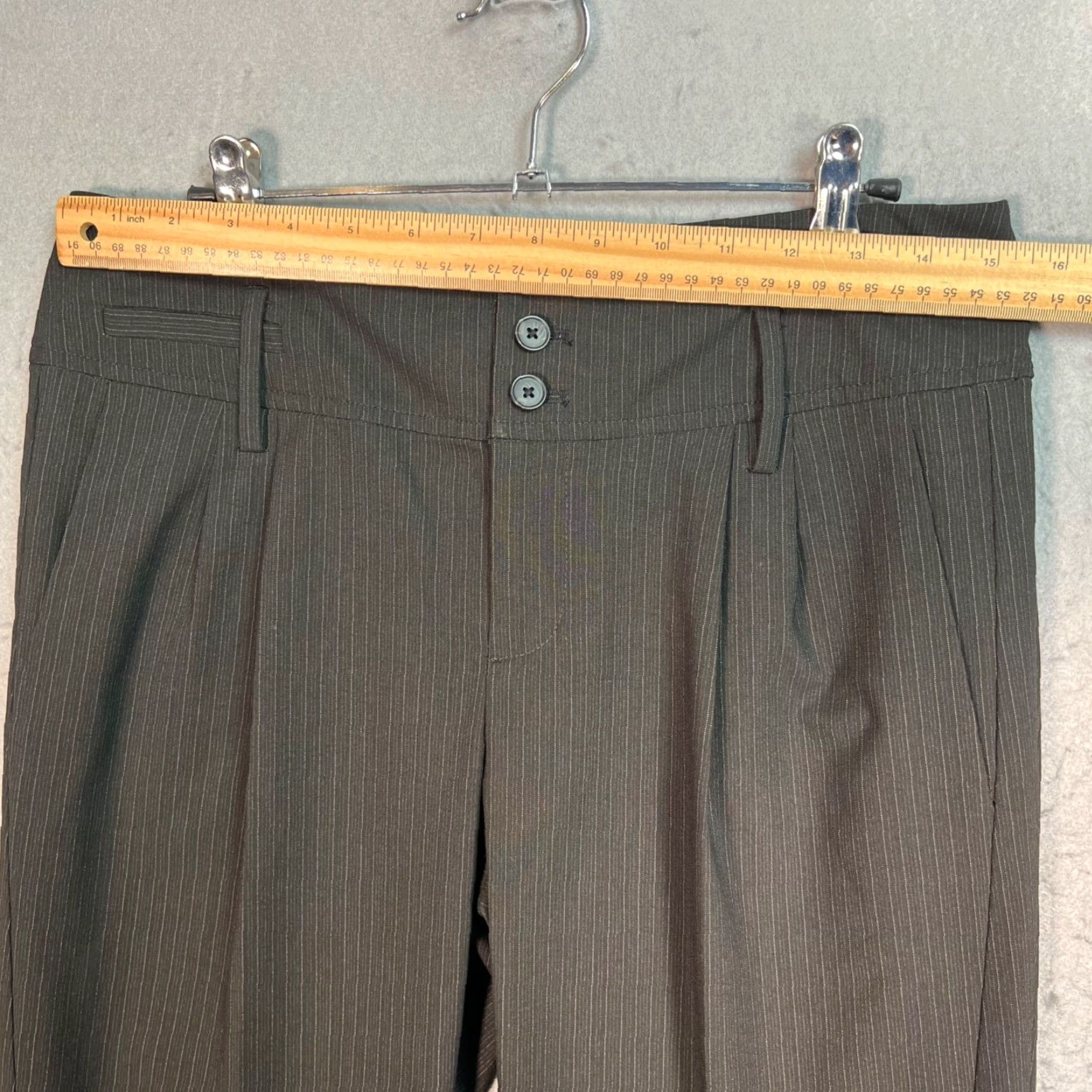Calvin Klein Calvin Klein Womens Slim Fit Dress Pants Charcoal Pinstripe Riley Trousers Size 28" / US 6 / IT 42 - 5 Thumbnail
