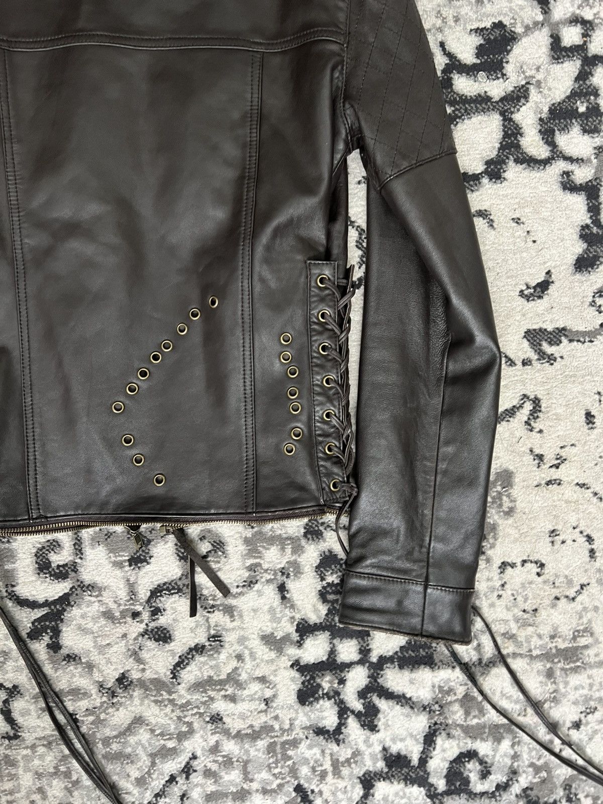 Japanese Brand Glad news corset grommet leather jacket Size S / US 4 / IT 40 - 4 Thumbnail