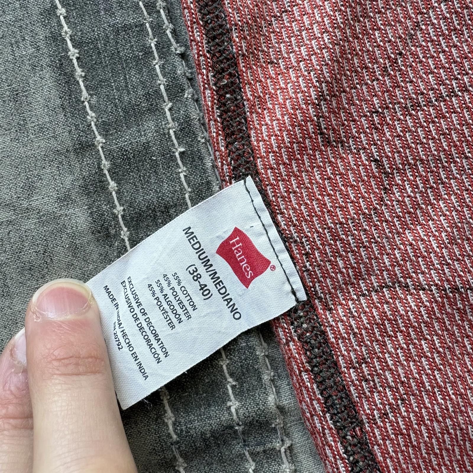Hanes Vintage Y2K Hanes Reversible Camo Red Thermal Waffle Shirt Size US M / EU 48-50 / 2 - 5 Thumbnail