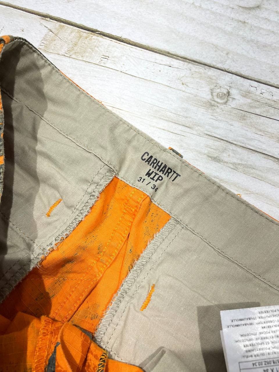 Carhartt Wip Vintage Carhartt WIP Aviation Pants Camo Tree Orange Cargo Size US 31 - 11 Thumbnail