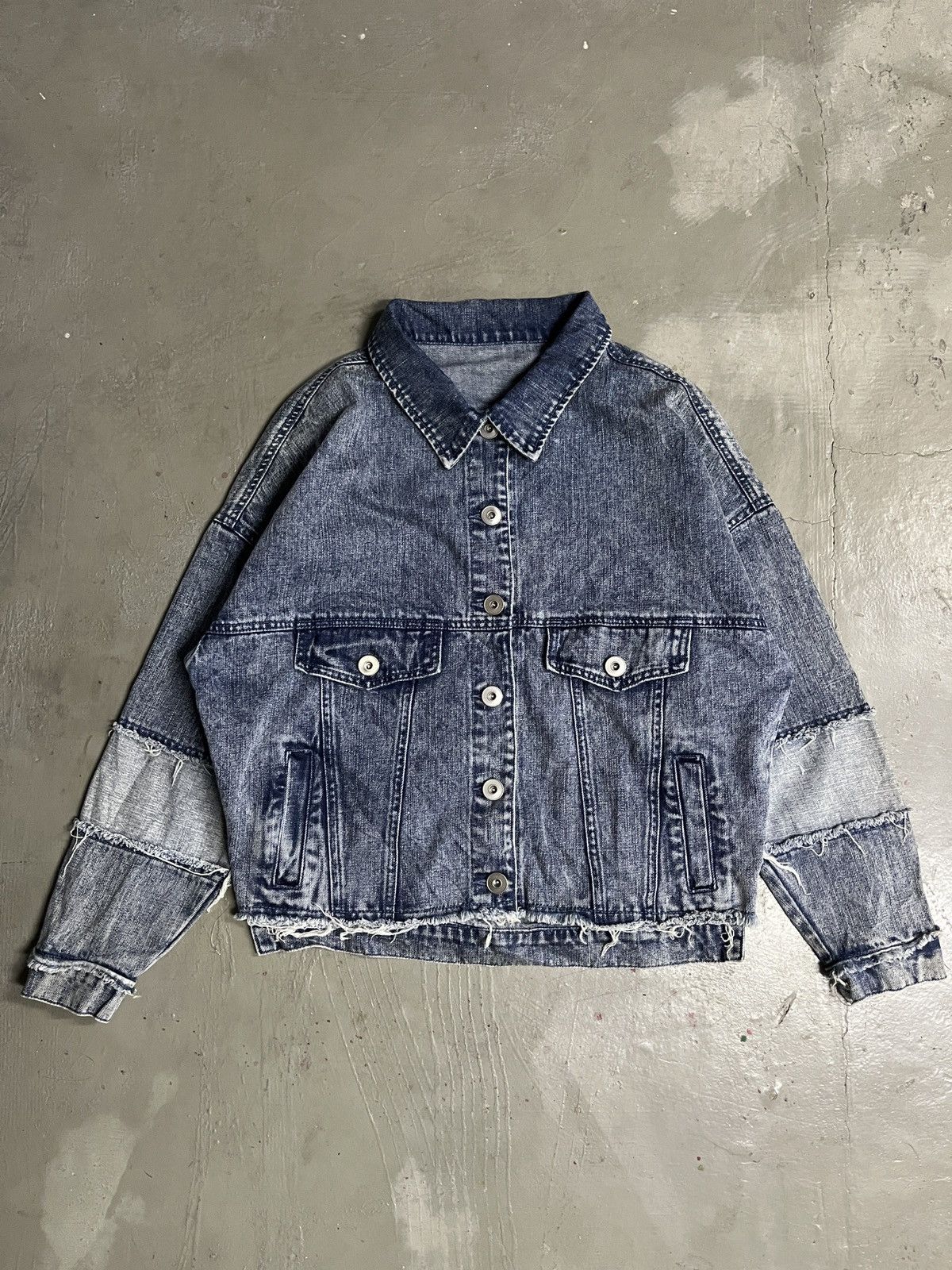 If Six Was Nine Vintage 2000's EGOIST Denim Punk Gothic Jacket Distressed Size US M / EU 48-50 / 2 - 1 Thumbnail
