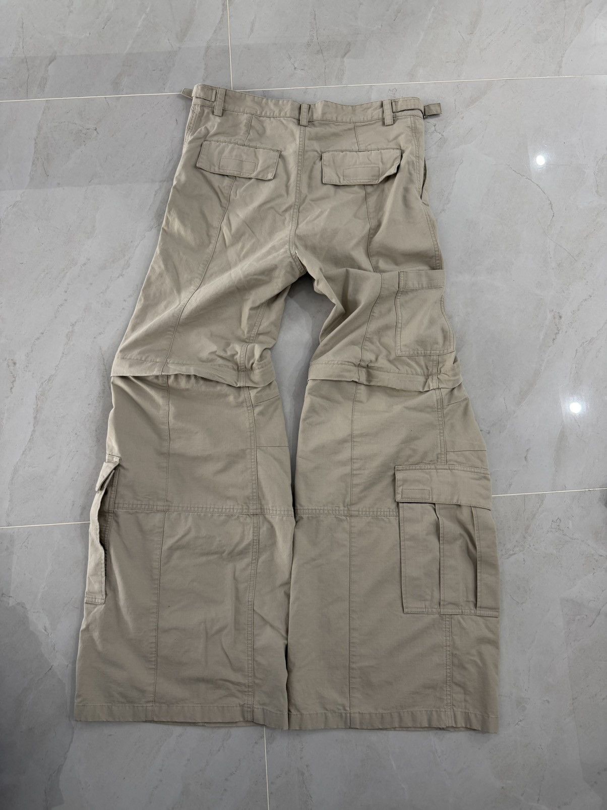 Balenciaga Balenciaga FW23 Tan Colored Flaired Cargo Pants Sz.M Size US 34 / EU 50 - 4 Thumbnail