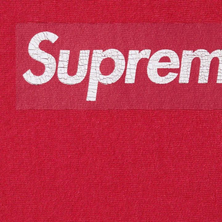 Supreme Supreme Washed Box Logo Crewneck (M) Red - SS25 - *IN HAND 