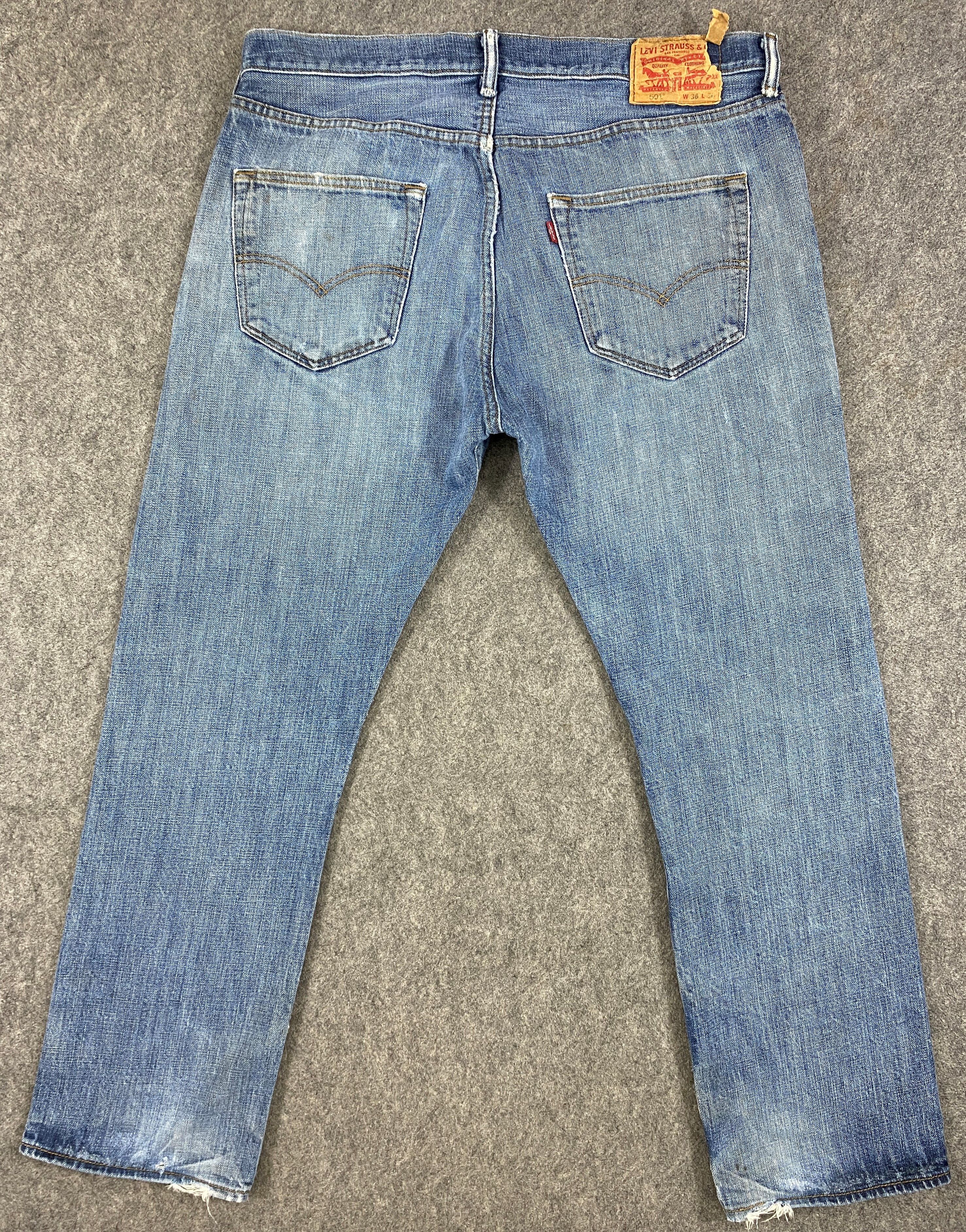 Levi's Blue Wash Vintage Levi's 501 Jeans 36x29.5 Denim -JN2305 Size US 36 / EU 52 - 2 Thumbnail