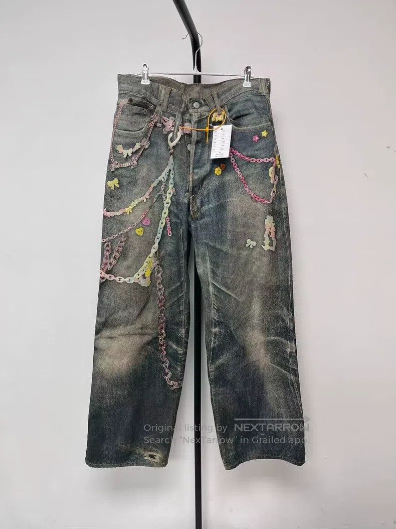 Acne Studios Acne Studios 1981f Candy Chain 3D Printed Loose Low-Rise W Size 26" / US 2 / IT 38 - 1 Thumbnail