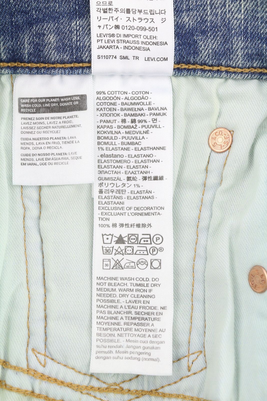 Levi's 502 W31/L32 Taper Zip Faded Blue Denim Jeans 87088 Size US 31 - 8 Thumbnail