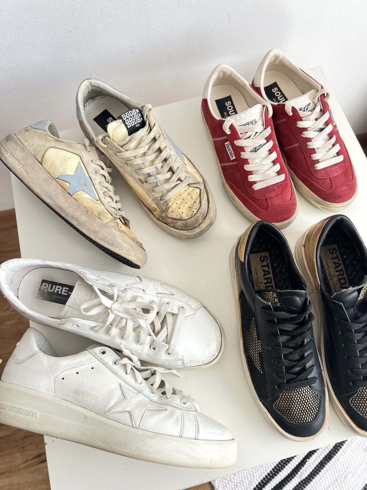 Golden Goose Golden Goose Pure Star Distressed Sneakers White Size US 9 / EU 42 - 4 Thumbnail