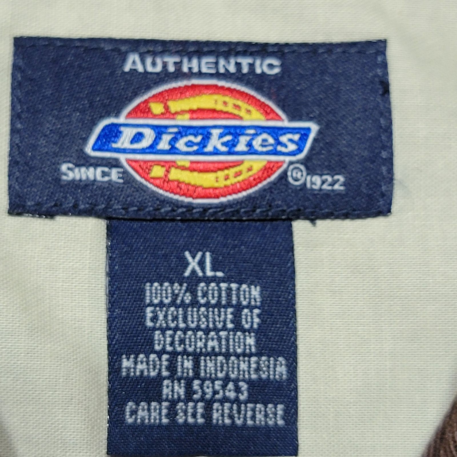 Dickies Dickies Dark Brown Full Button Shirt - Size XL Size US XL / EU 56 / 4 - 6 Thumbnail