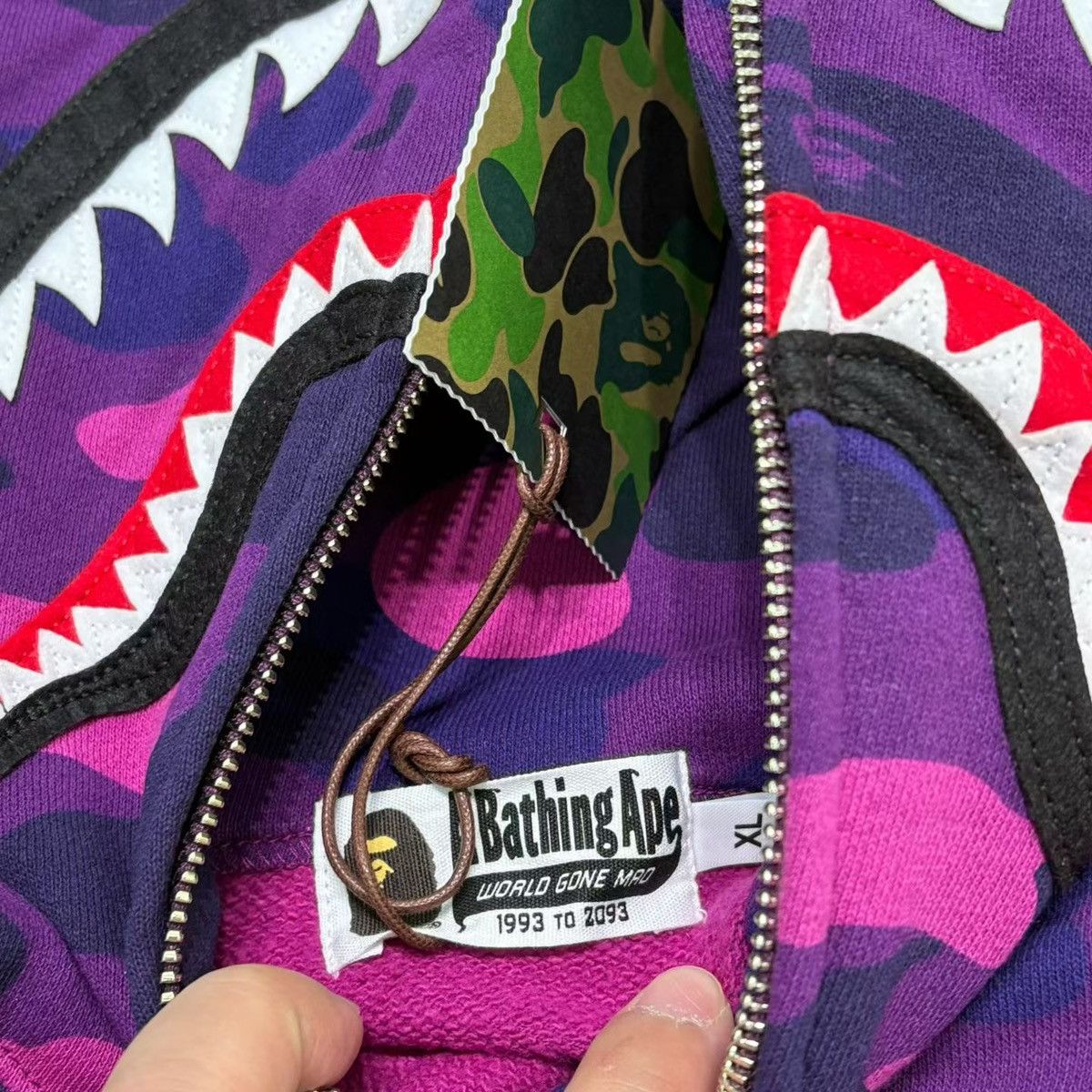 Bape COLOR CAMO SHARK FULL ZIP HOODIE Size US XL / EU 56 / 4 - 7 Thumbnail