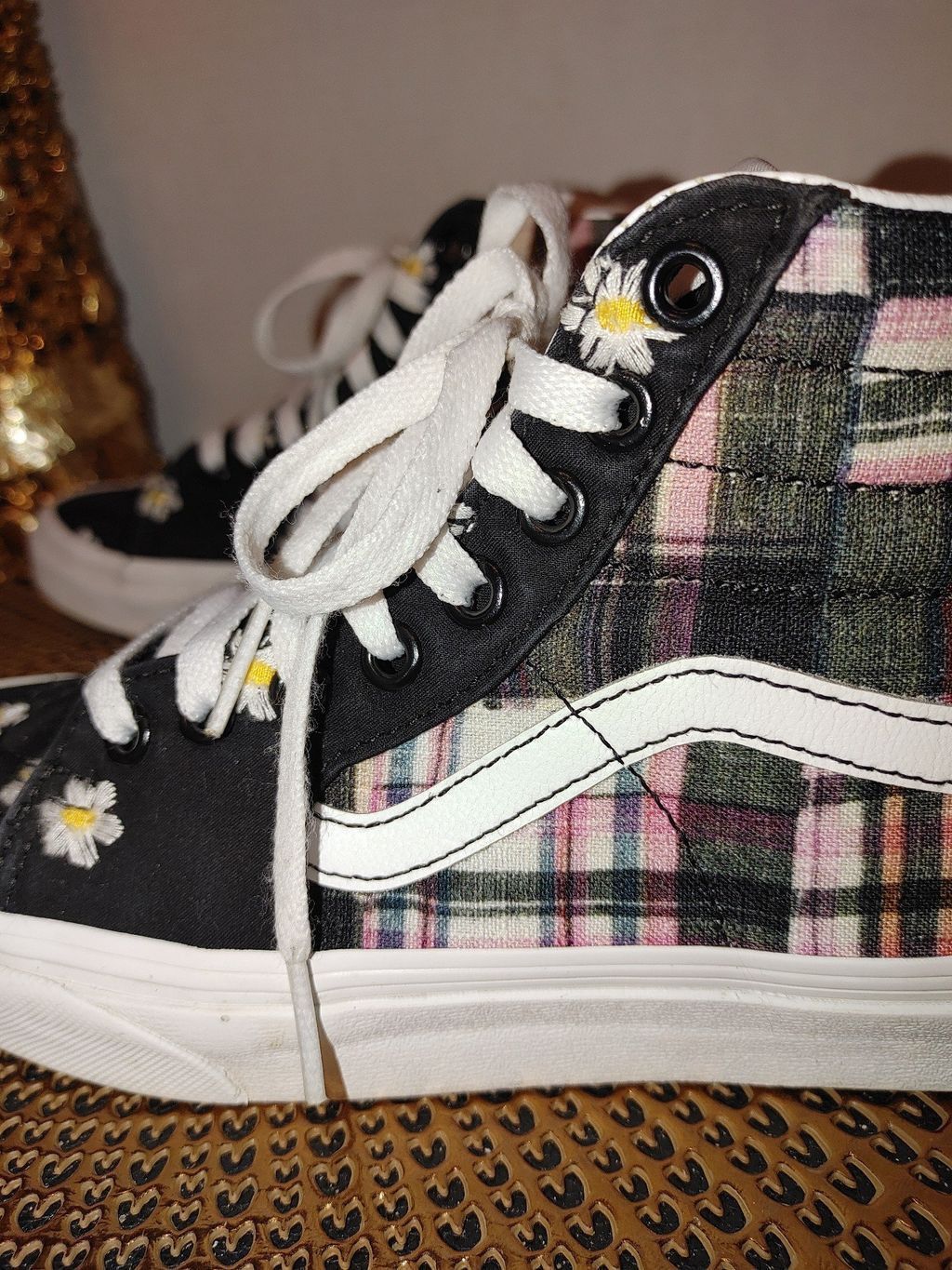 Vans VANS Sk8 Hi Floral Plaid Size 5.5 Size US 5.5 / IT 35.5 - 4 Thumbnail