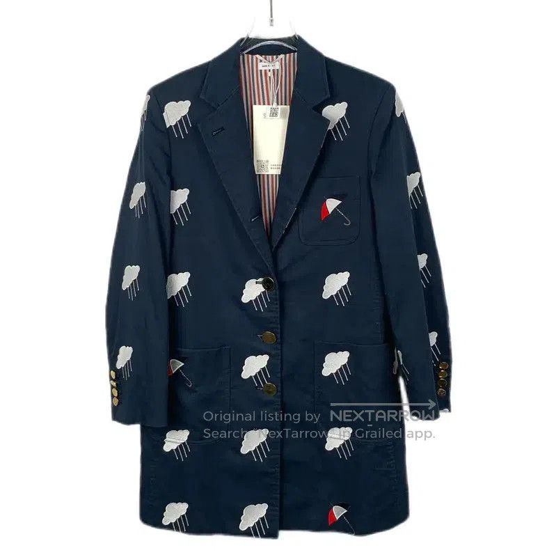 Thom Browne Navy Cotton Women's Jacket .