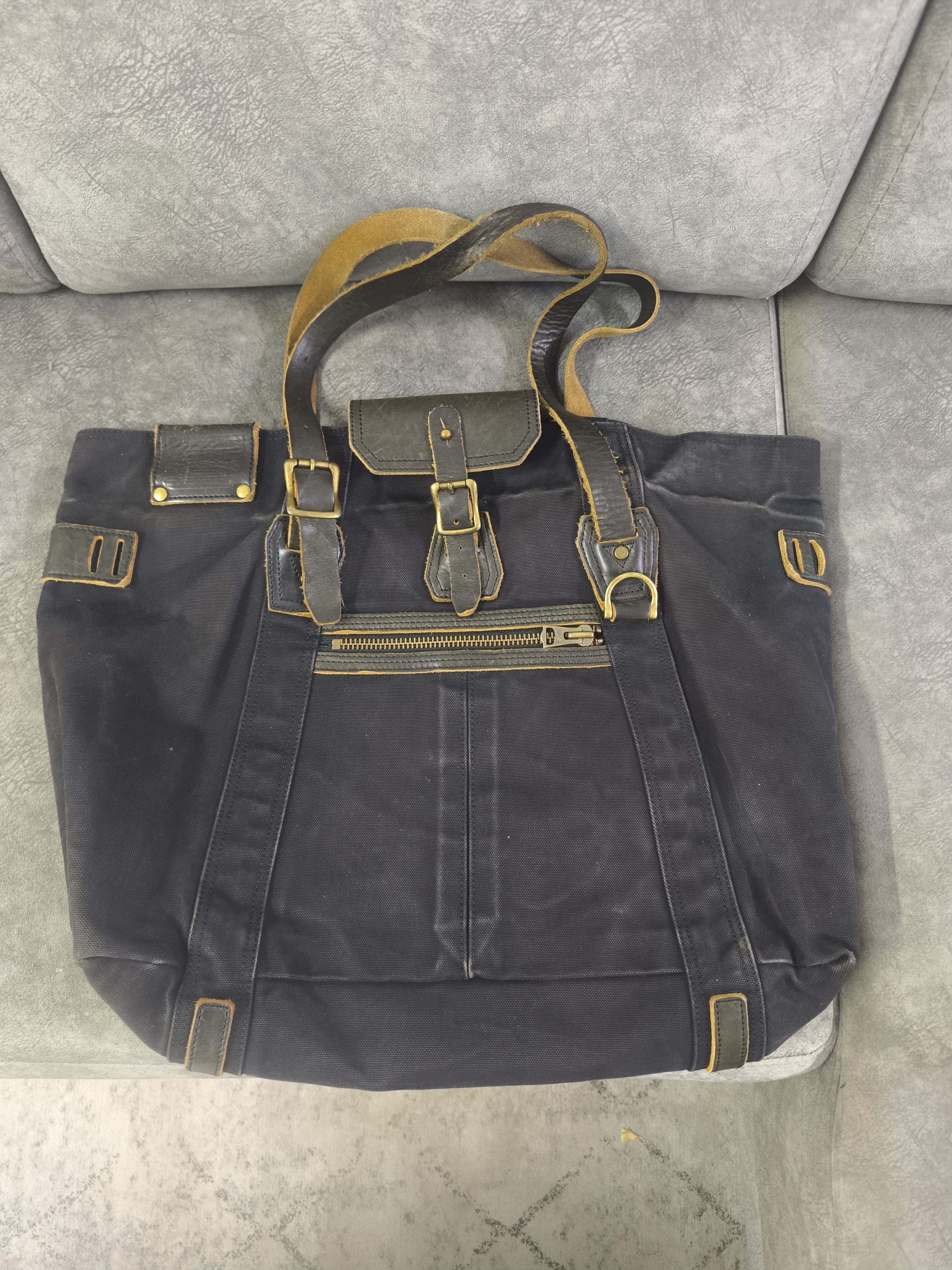 Japanese Brand Masterpiece Distressed Tote Bag - Black Size ONE SIZE - 3 Thumbnail