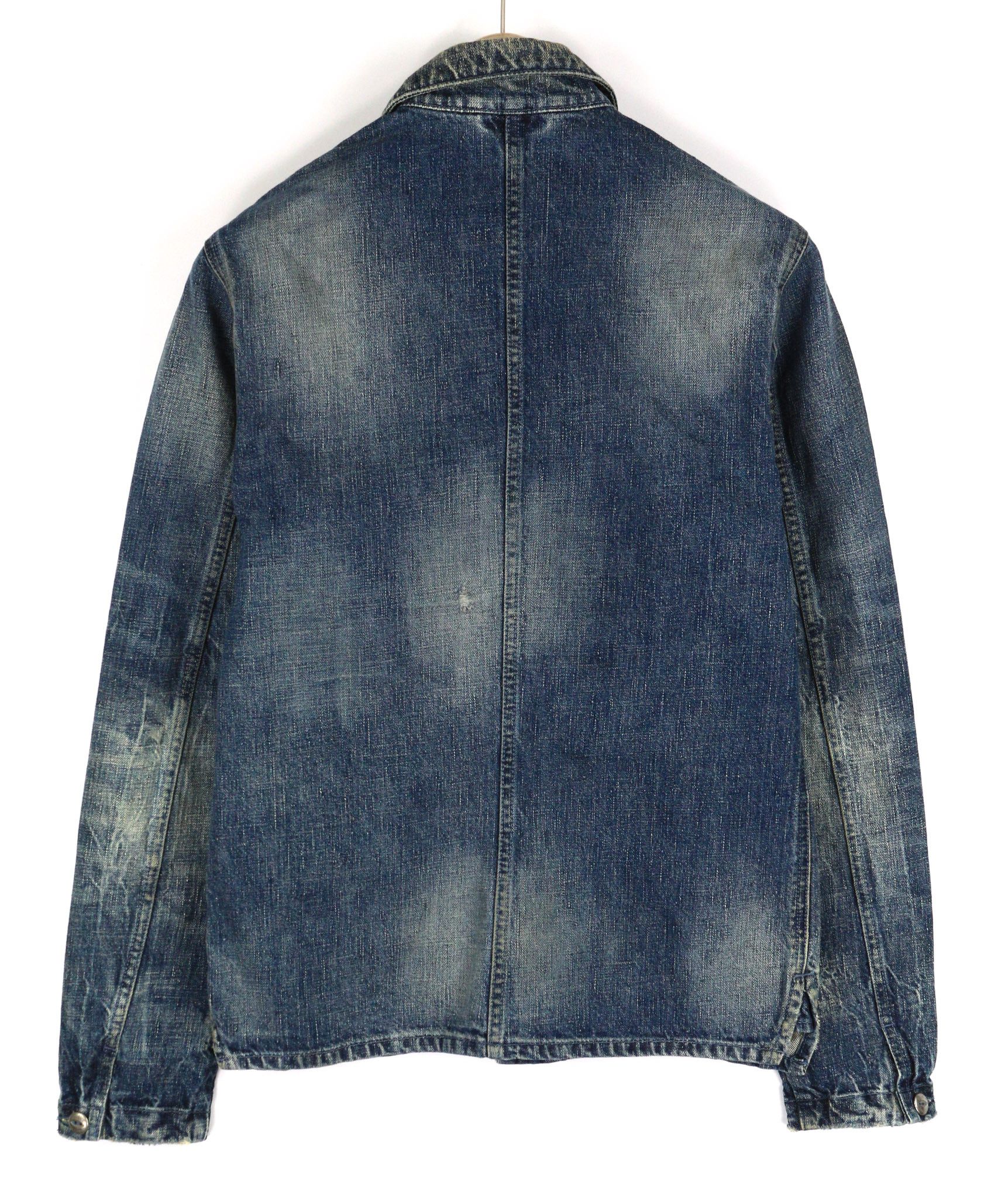Nudie Jeans TRYGGVE S Cosmic Blue Washed Polo Neck Jacket 81614 Size US S / EU 44-46 / 1 - 2 Thumbnail