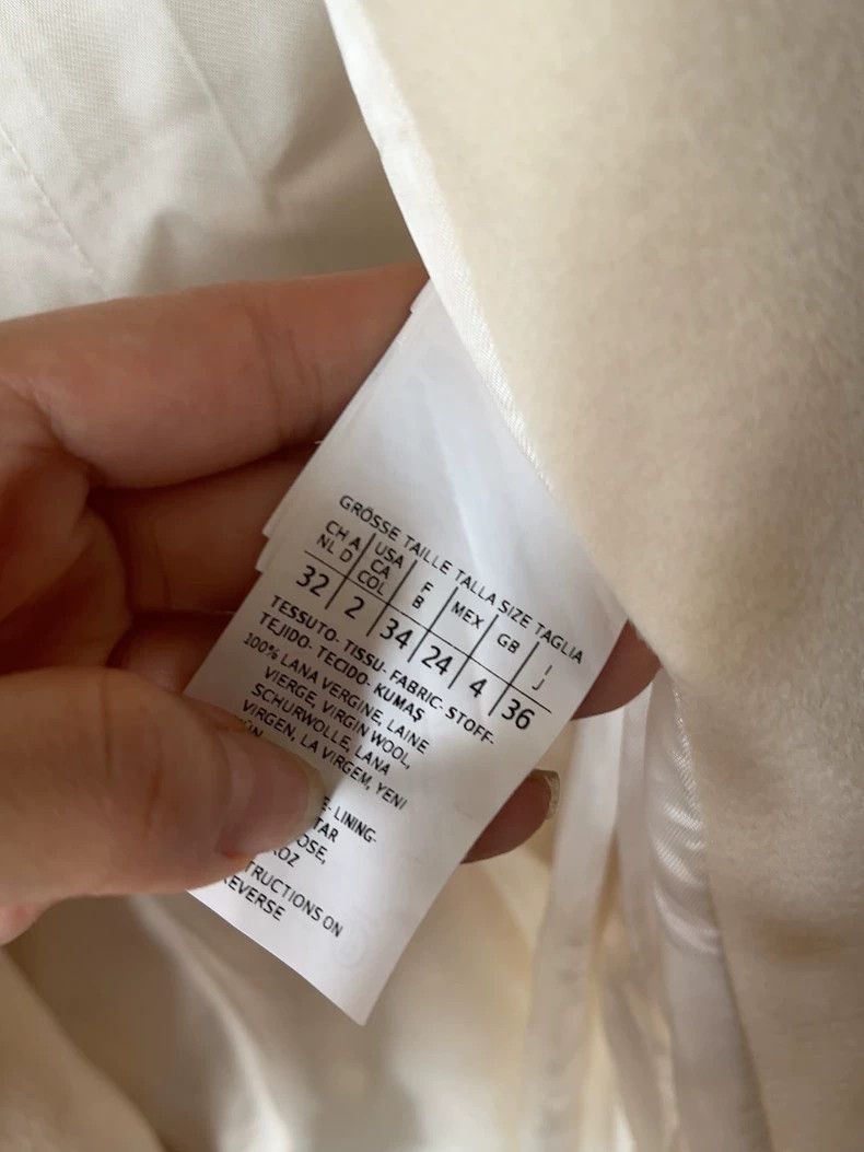 Max Mara Max Mara Studio mango white coat classic Size S / US 4 / IT 40 - 4 Thumbnail