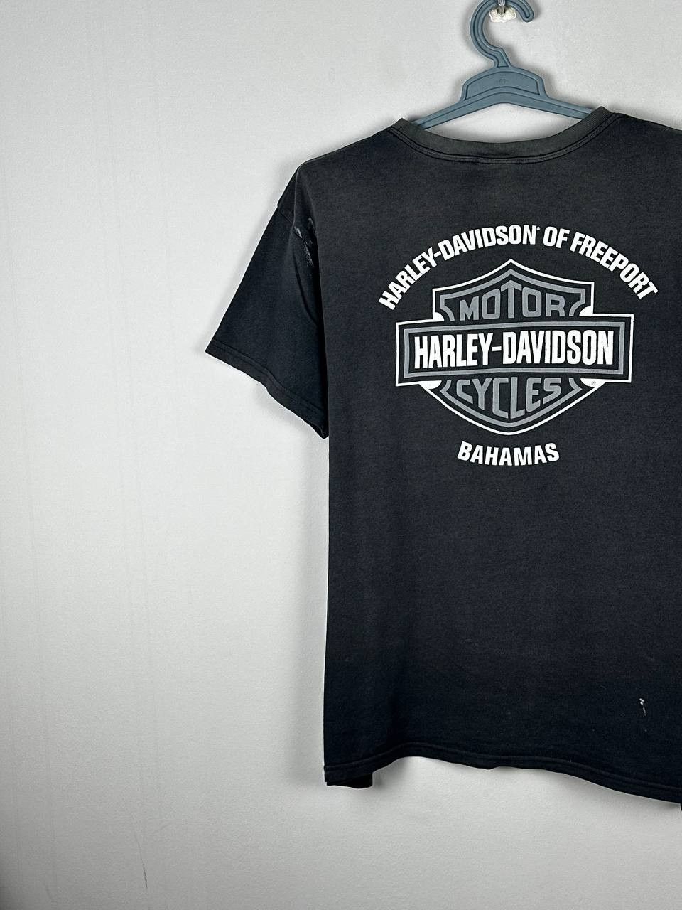 Harley Davidson Vintage Harley Davidson T Shirt Faded Black Biker USA Size US L / EU 52-54 / 3 - 10 Thumbnail