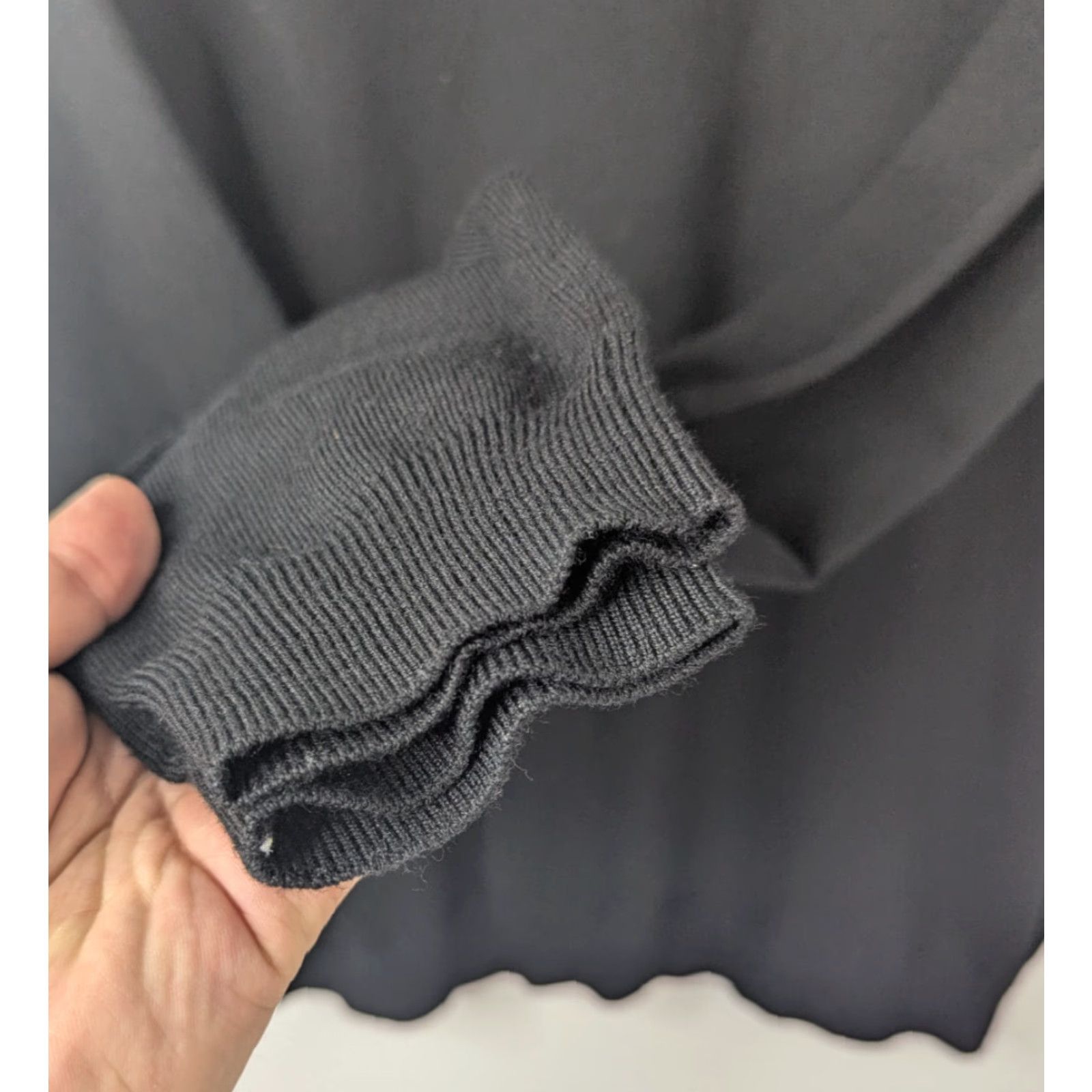 Pronto Uomo VINTAGE Pronto Uomo Extra Fine Merino Wool Long Sleeve Polo Sweater Mens XL Black Preppy Size US XL / EU 56 / 4 - 3 Thumbnail