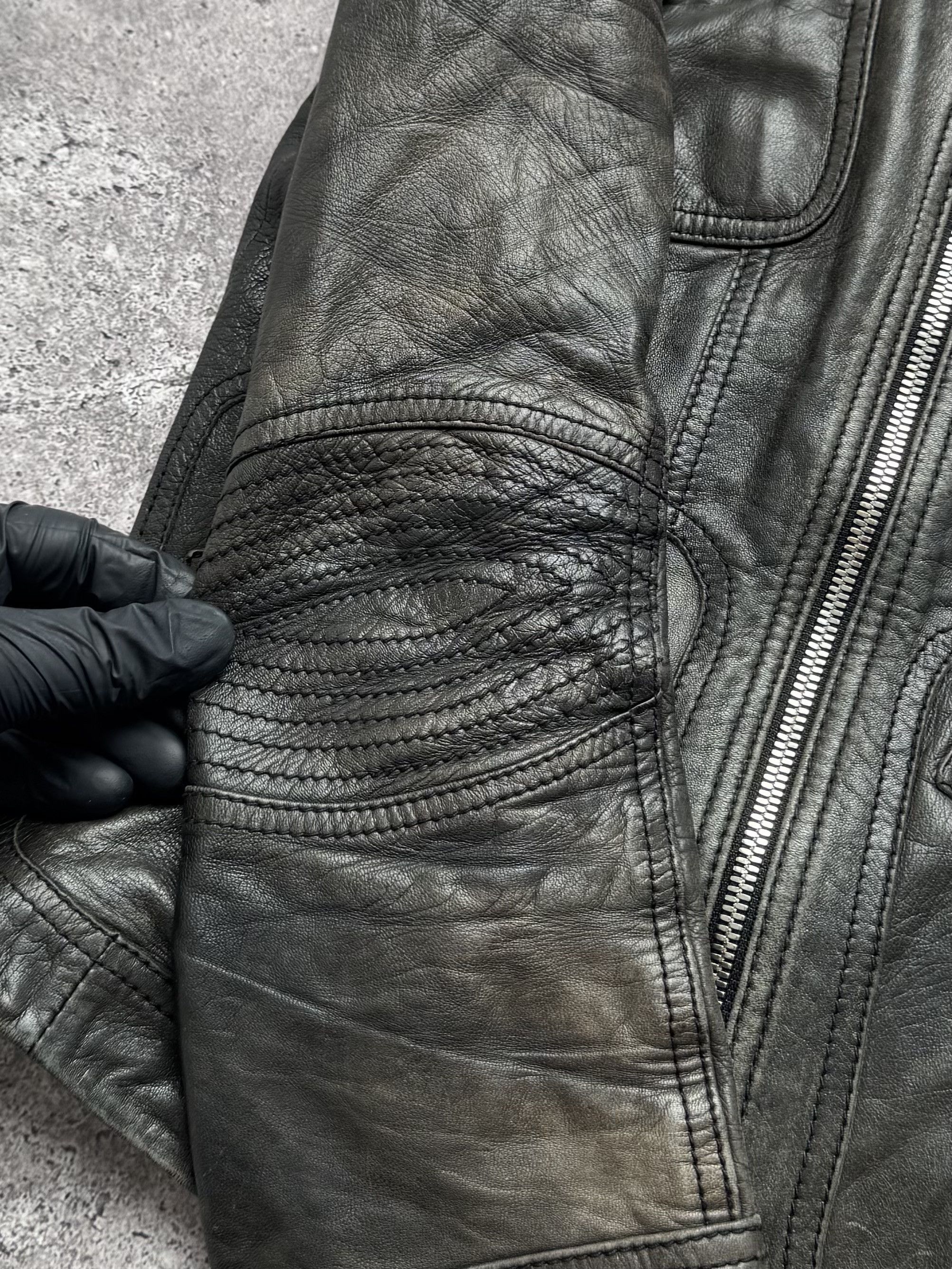 Vintage Vintage Faded Leather Cropped Jacket C5(V405)(E8) Size XS / US 0-2 / IT 36-38 - 6 Thumbnail