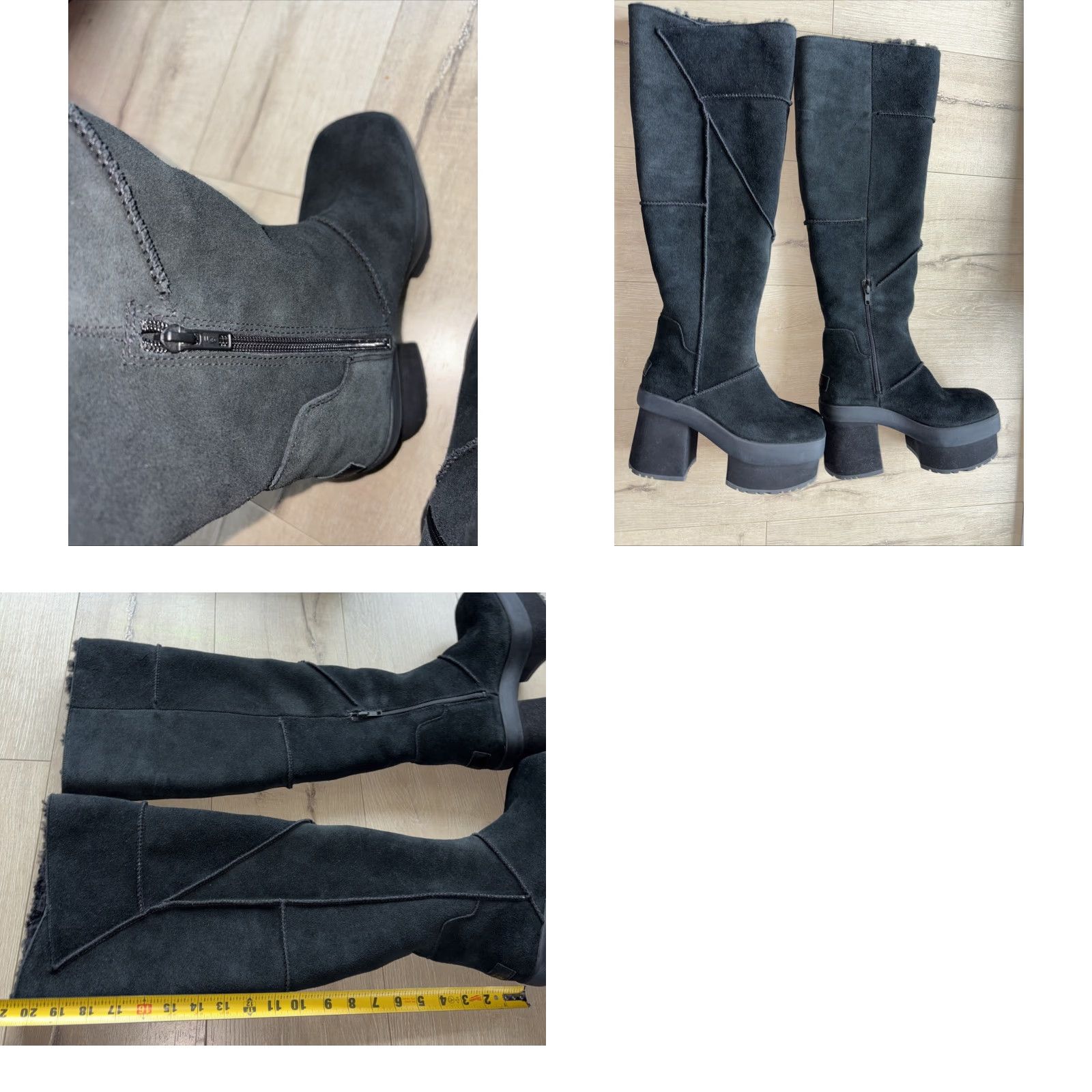 Ugg UGG New Heights Platform Xtra Tall Suede Boots Black Women’s Size 9 Platform Over the Knee Zip Size US 9 / IT 39 - 8 Thumbnail