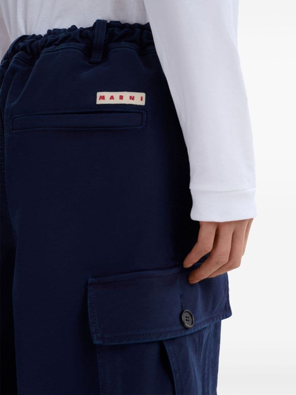 Marni o1w1db11025 Cargo-Pocket Cotton Trousers in Blue Size US 34 / EU 50 - 5 Thumbnail