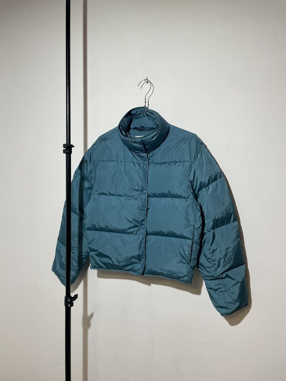 Acne Studios Acne Studios Oliviera Tech Nylon Down Coat In Blue Size S / US 4 / IT 40 - 1 Thumbnail