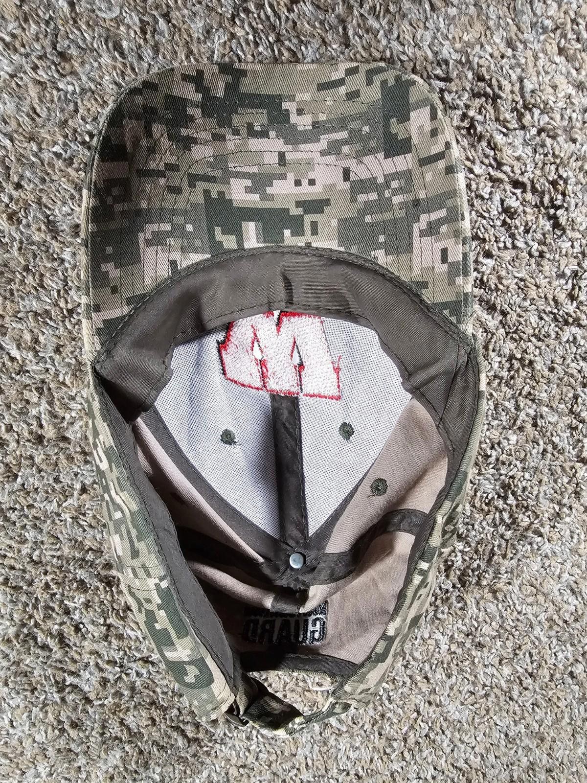 Designer Wisconsin Badgers NCAA Adult Camo Baseball Hat Nat'l Guard Size ONE SIZE - 6 Thumbnail
