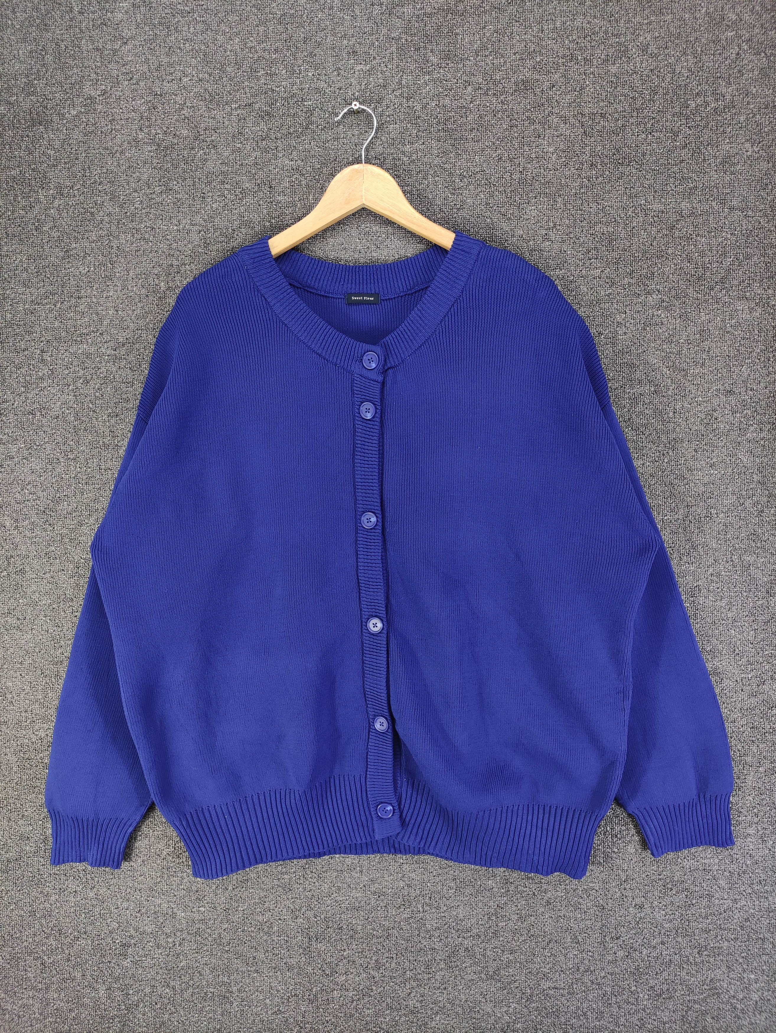 Japanese Brand Sweet Fleur Cardigan Knit Sweater Size XXL / US 16-18 / IT 52-54 - 1 Thumbnail