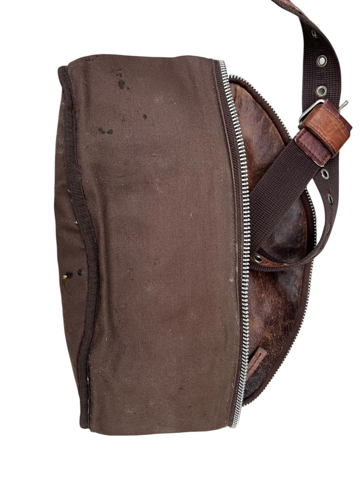 Avirex Vintage 2000s Avirex Distress Patina Leather Cargo Chest Bag Size ONE SIZE - 16 Thumbnail