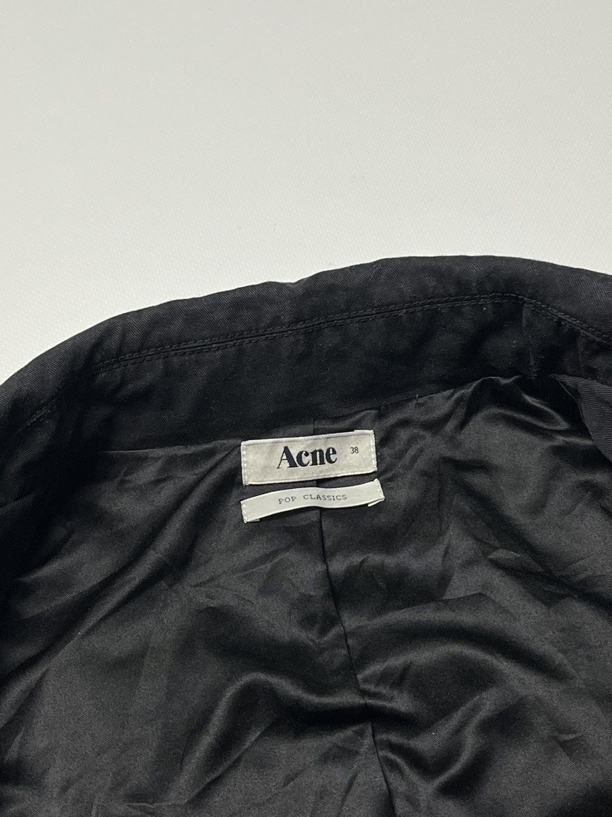 Acne Studios Vintage Acne Studios Black Biker Jacket faded Size M / US 6-8 / IT 42-44 - 9 Thumbnail
