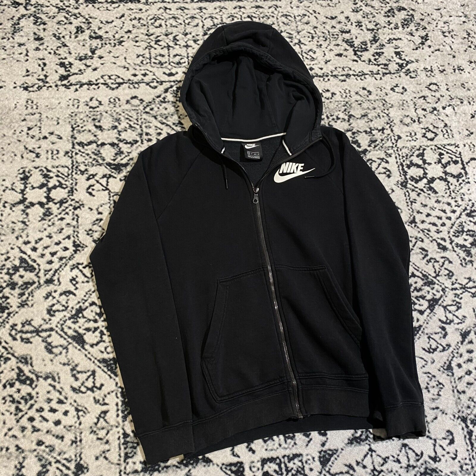 Nike × Vintage Vintage Nike Black Cotton Hoodie Size XS Archive Sport Size US XS / EU 42 / 0 - 3 Thumbnail
