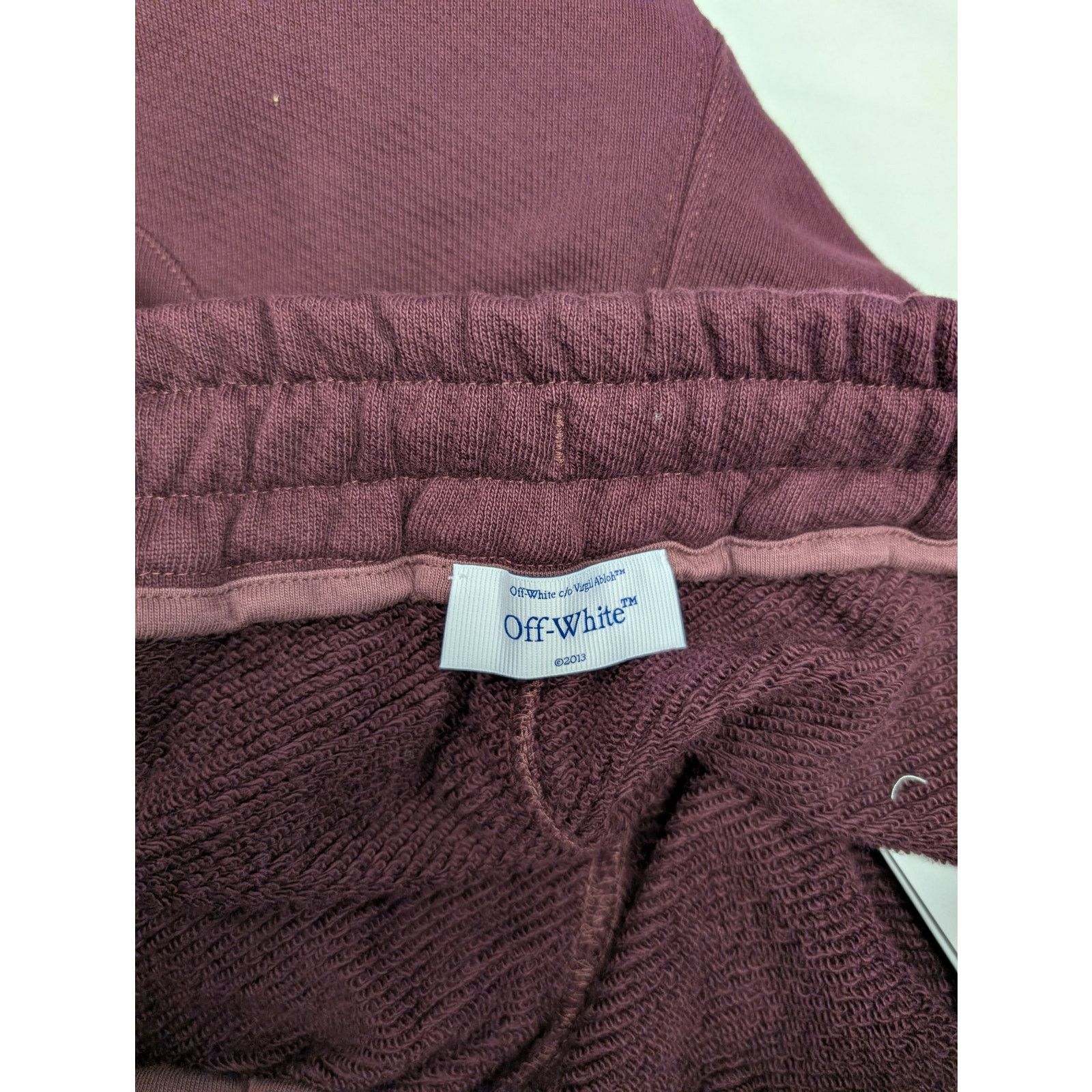Off-White o1rshd1 Emb Sweatpants Fig Fig in Maroon Size US 36 / EU 52 - 14 Thumbnail