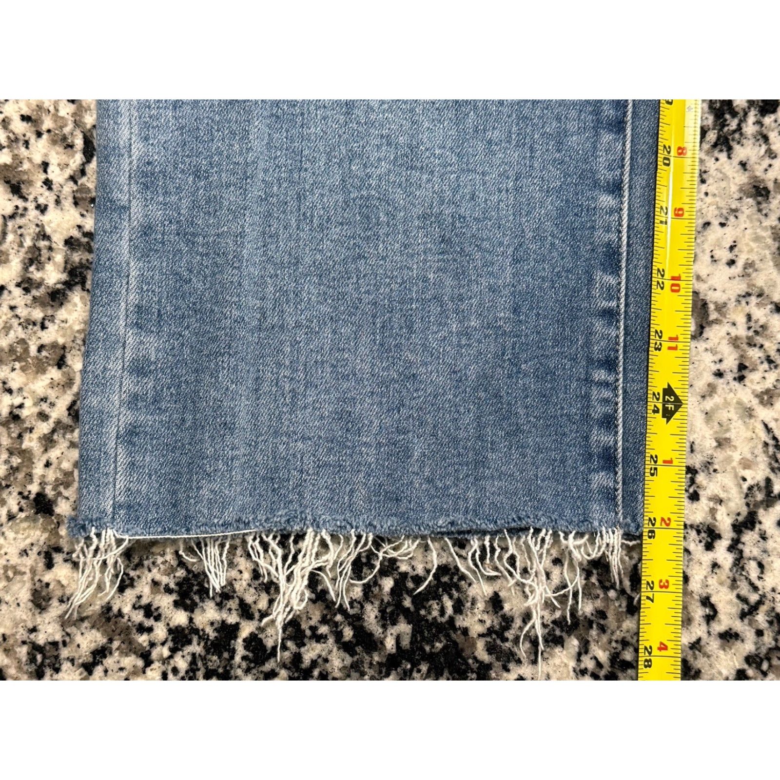 Denime VINTAGE? No — Judy Blue Womens Jeans Wide Leg Denim Blue 5/27 Raw Hem Size 27" / US 4 / IT 40 - 3 Thumbnail