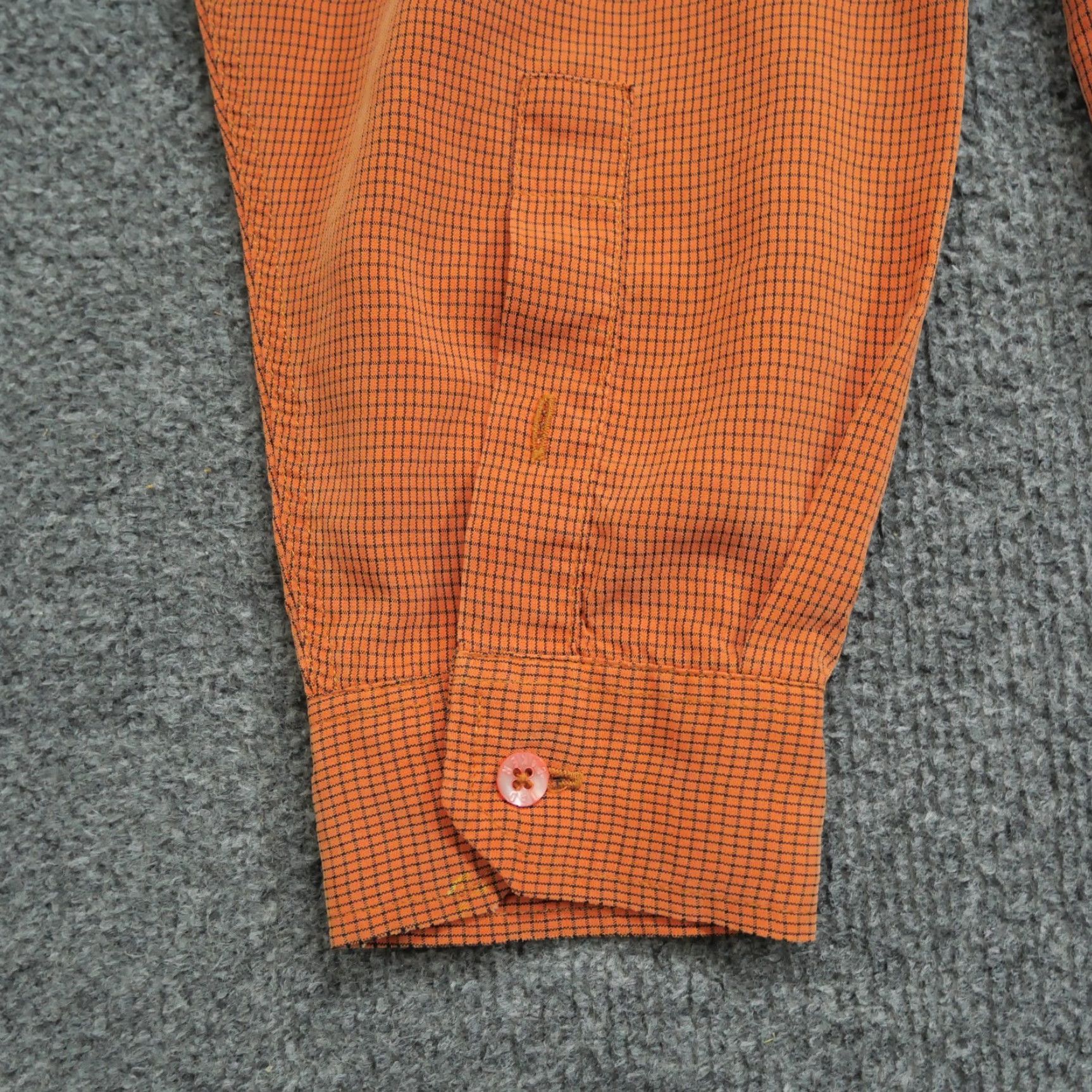 Ted Baker Ted Baker Shirt Mens 4 Four Orange Black Grid Button Up Long Sleeve Size US L / EU 52-54 / 3 - 3 Thumbnail