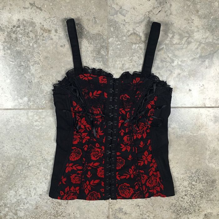 TRIPP NYC - HOOK EYE CORSET RED