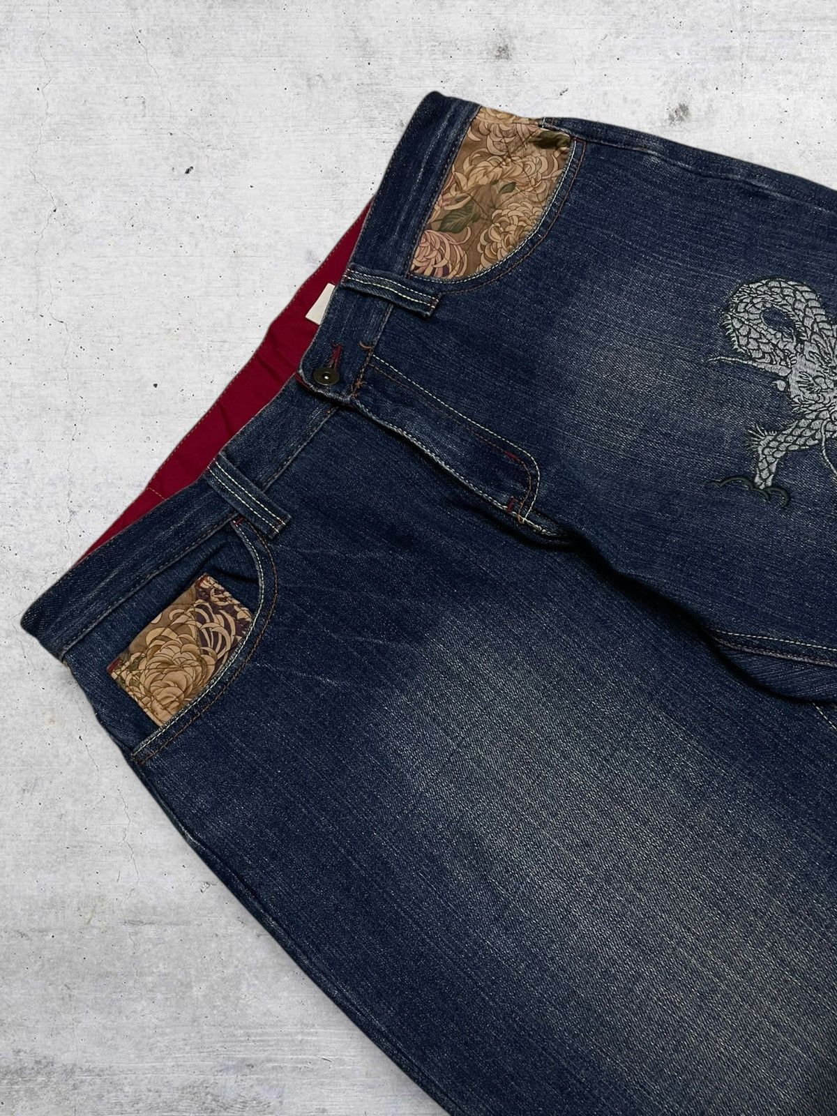Beauty Beast VINTGE MULTIPOCKET SUKAJAN EMBROIDERED JAPAN INFINITY DENIM Size US 34 / EU 50 - 12 Thumbnail